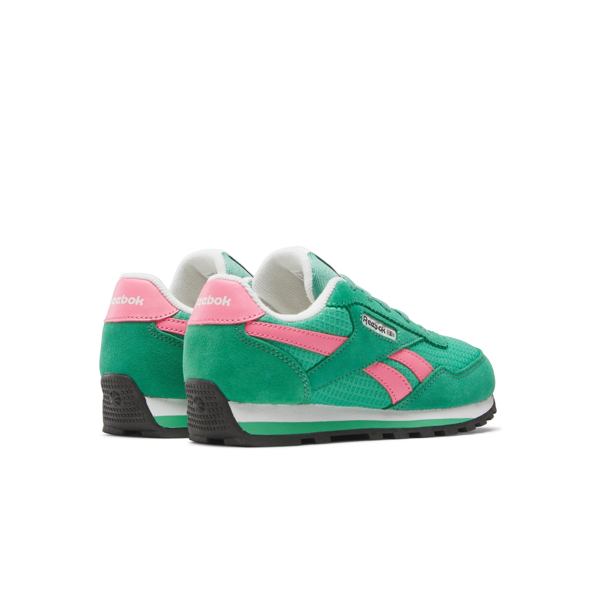 Reebok Classic AZ Preschool Girls' "Green/Pink" Shoe