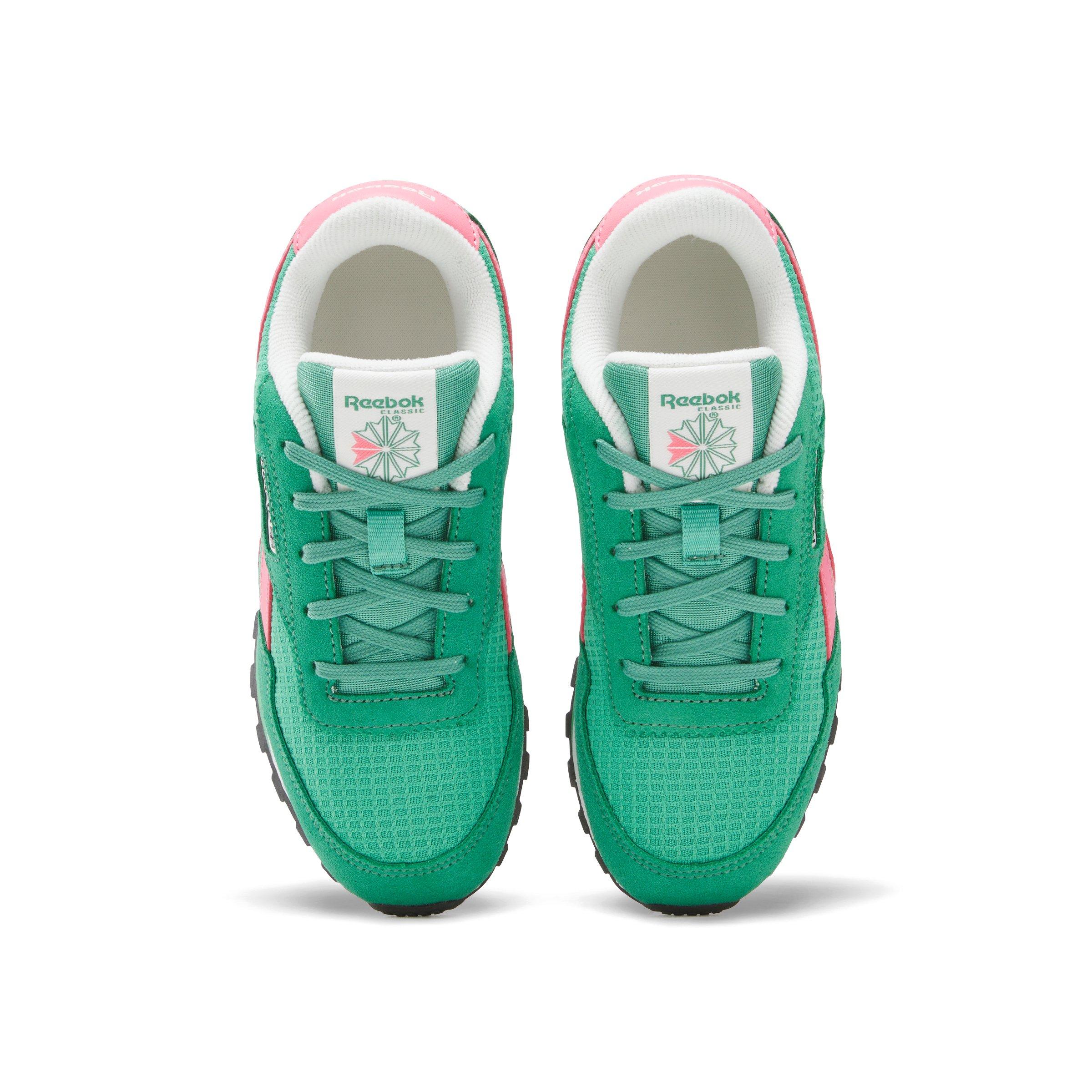 Reebok Classic AZ Preschool Girls' "Green/Pink" Shoe