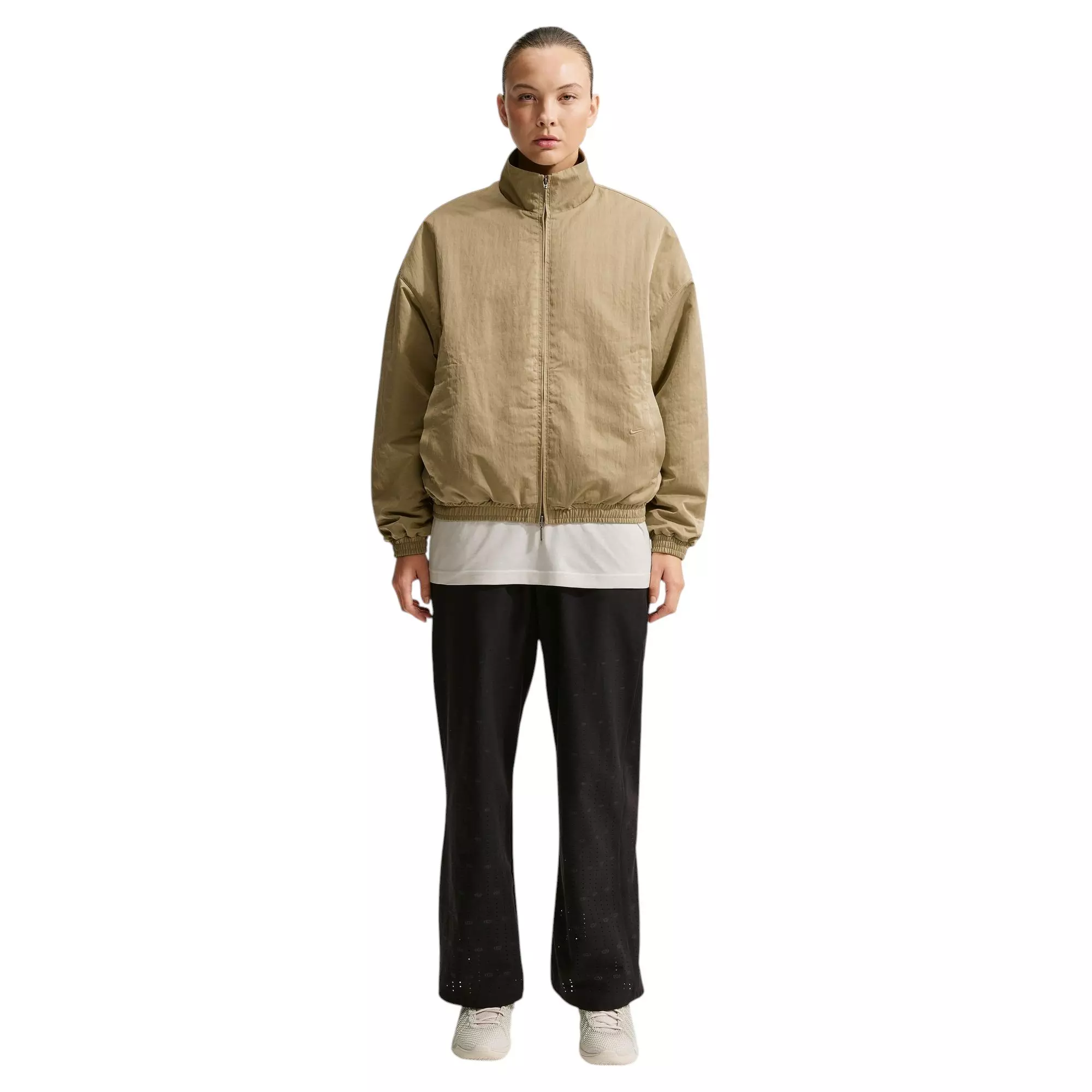 Nike Caitlin Standard Issue Dri-FIT Women's Game Woven Synthetic-Fill Basketball Jacket - BEIGE