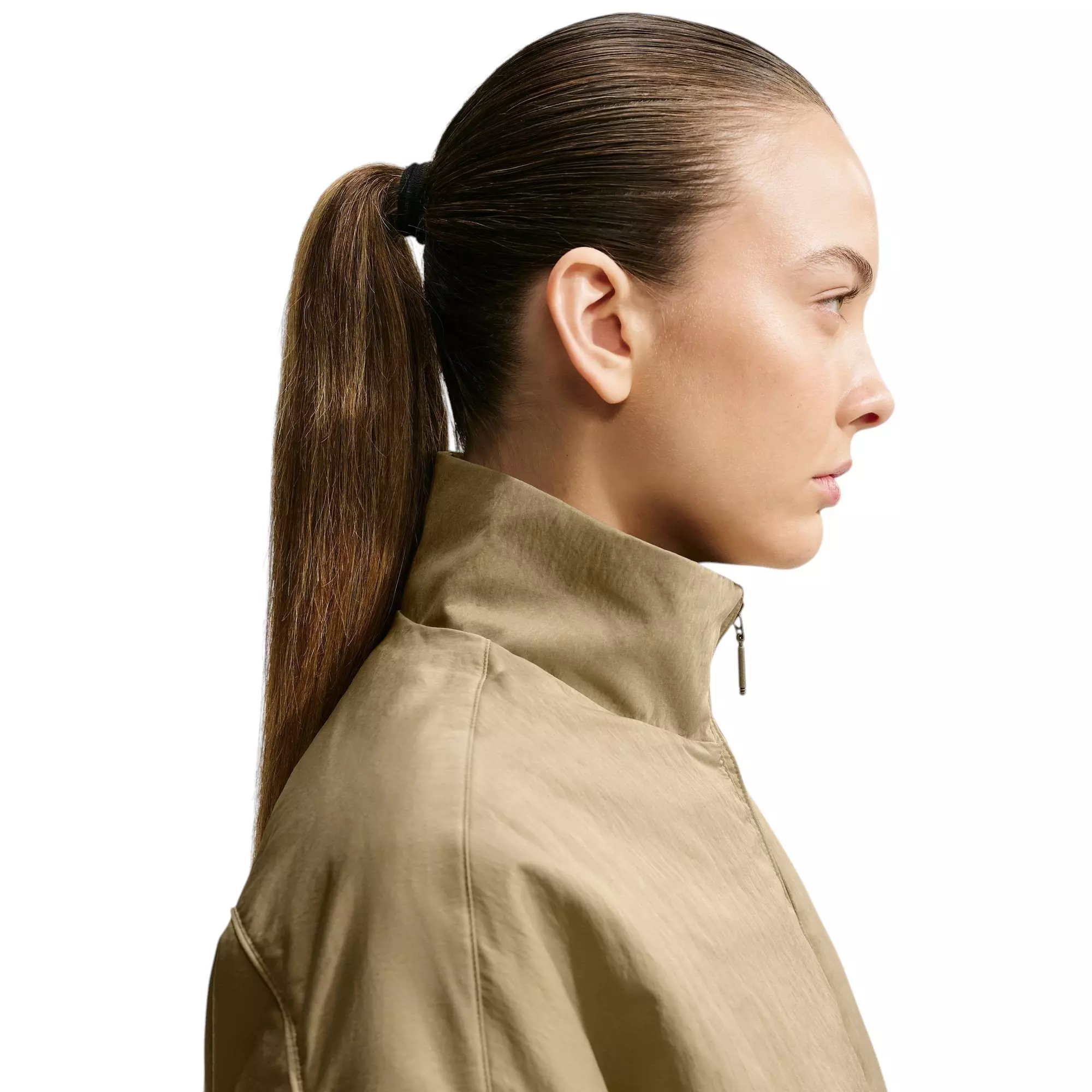 Nike Caitlin Standard Issue Dri-FIT Women's Game Woven Synthetic-Fill Basketball Jacket - BEIGE