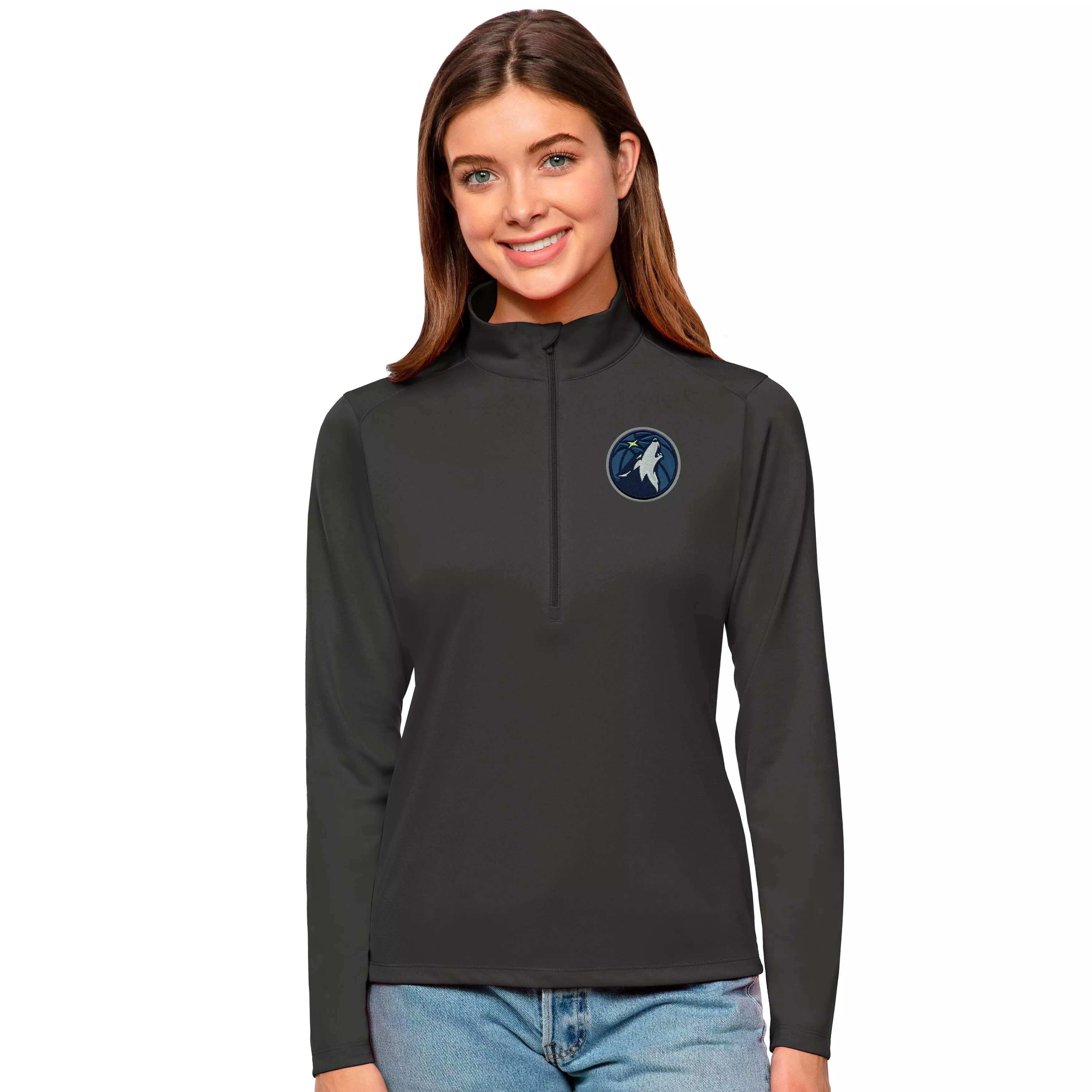 Antigua Women's Minnesota Timberwolves Tribute Pullover - SMOKE