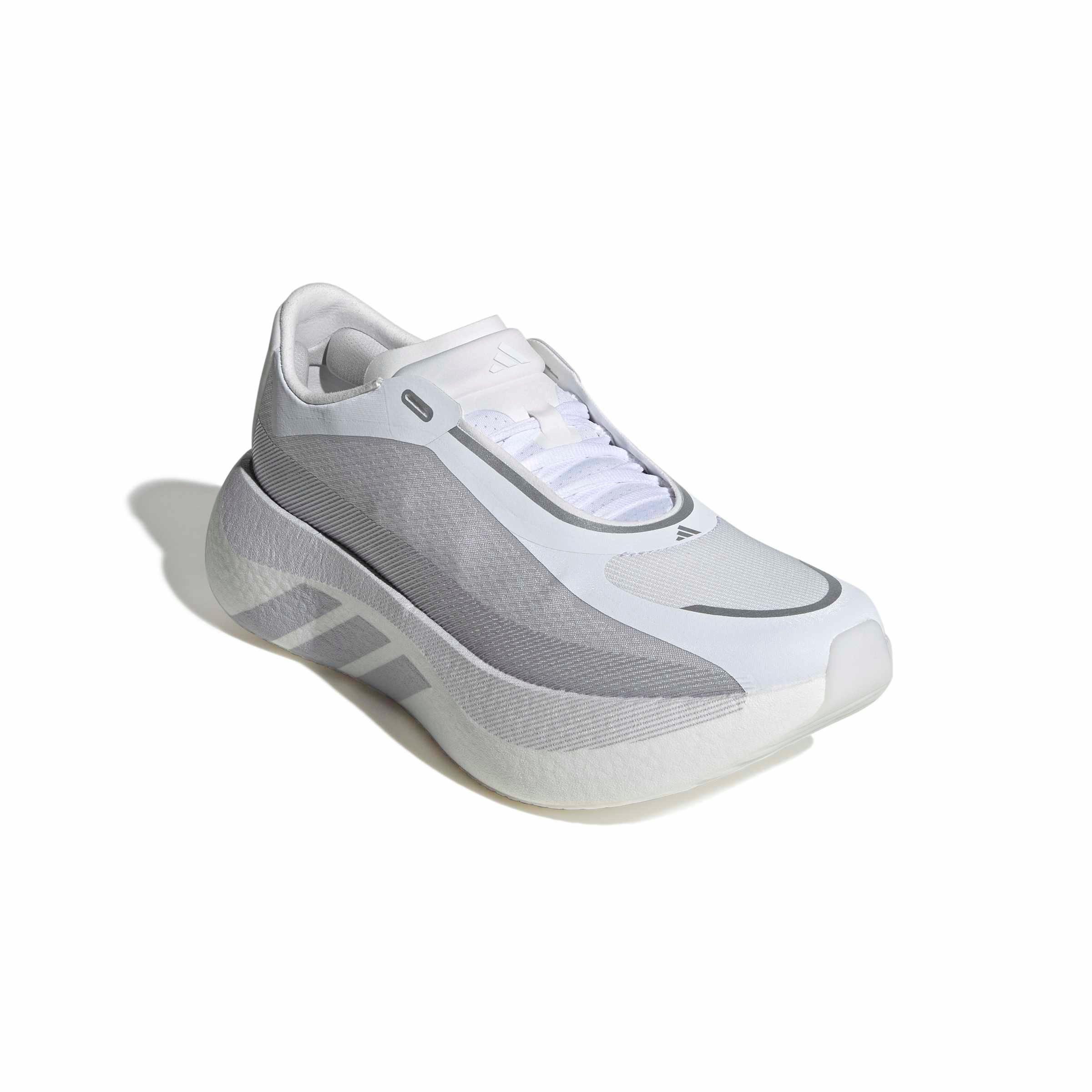 adidas Hyperboost Edge "White/Solid Grey" Men's Running Shoe - WHITE/GREY/SILVER Thumbnail View 4