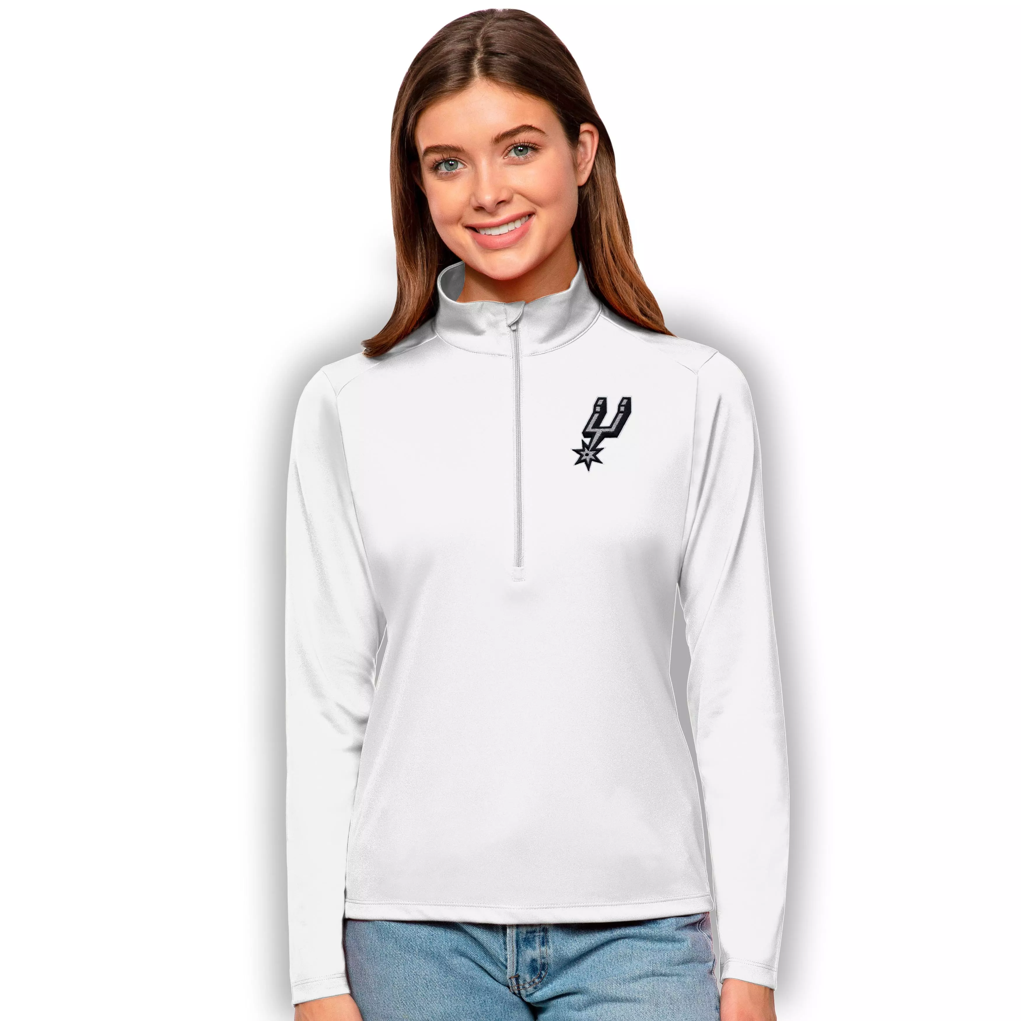 Antigua Women's San Antonio Spurs Tribute Pullover - WHITE