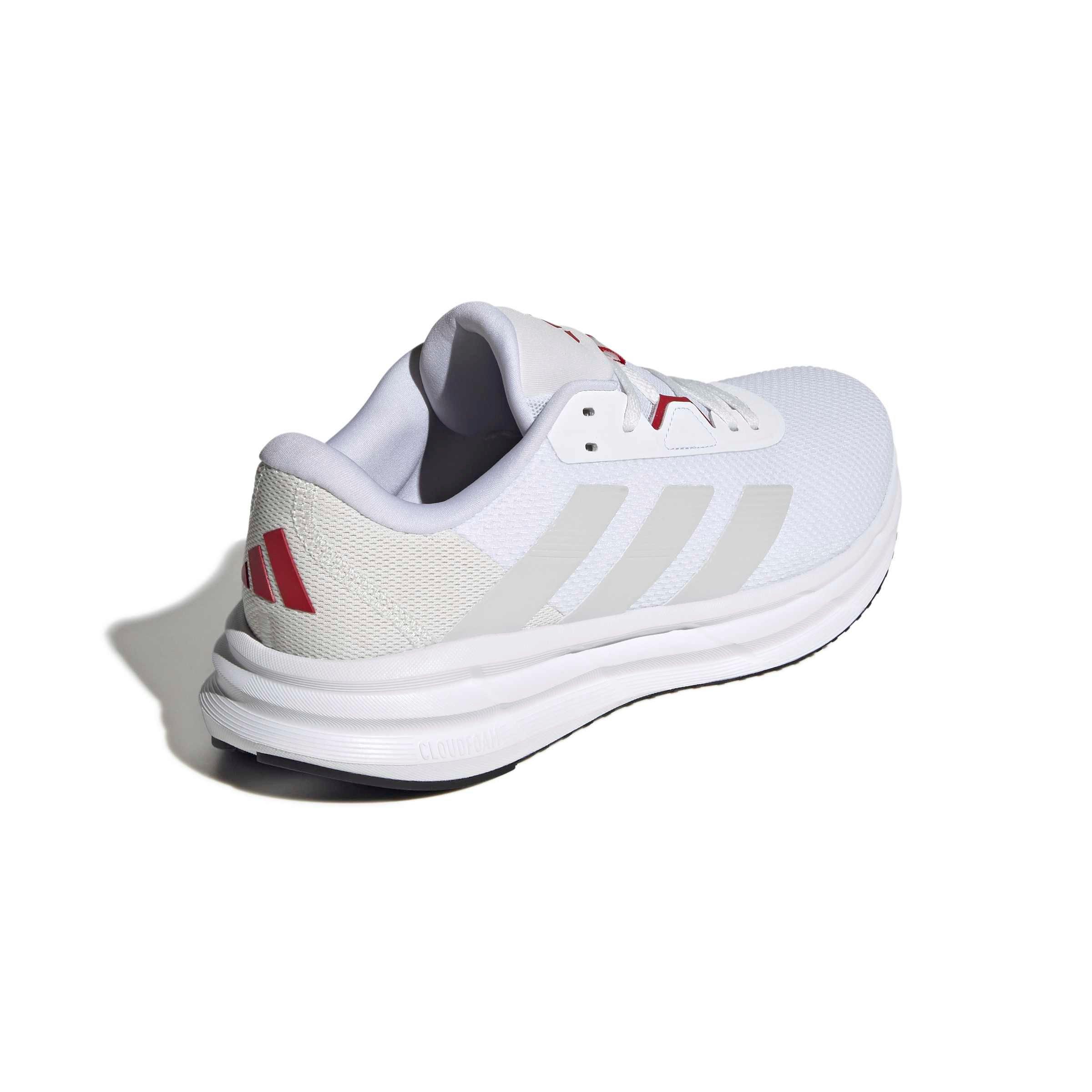 adidas Galaxy 7 "Ftwr White/Grey One/Power Red" Men's Running Shoe - WHITE/GREY/RED Thumbnail View 4