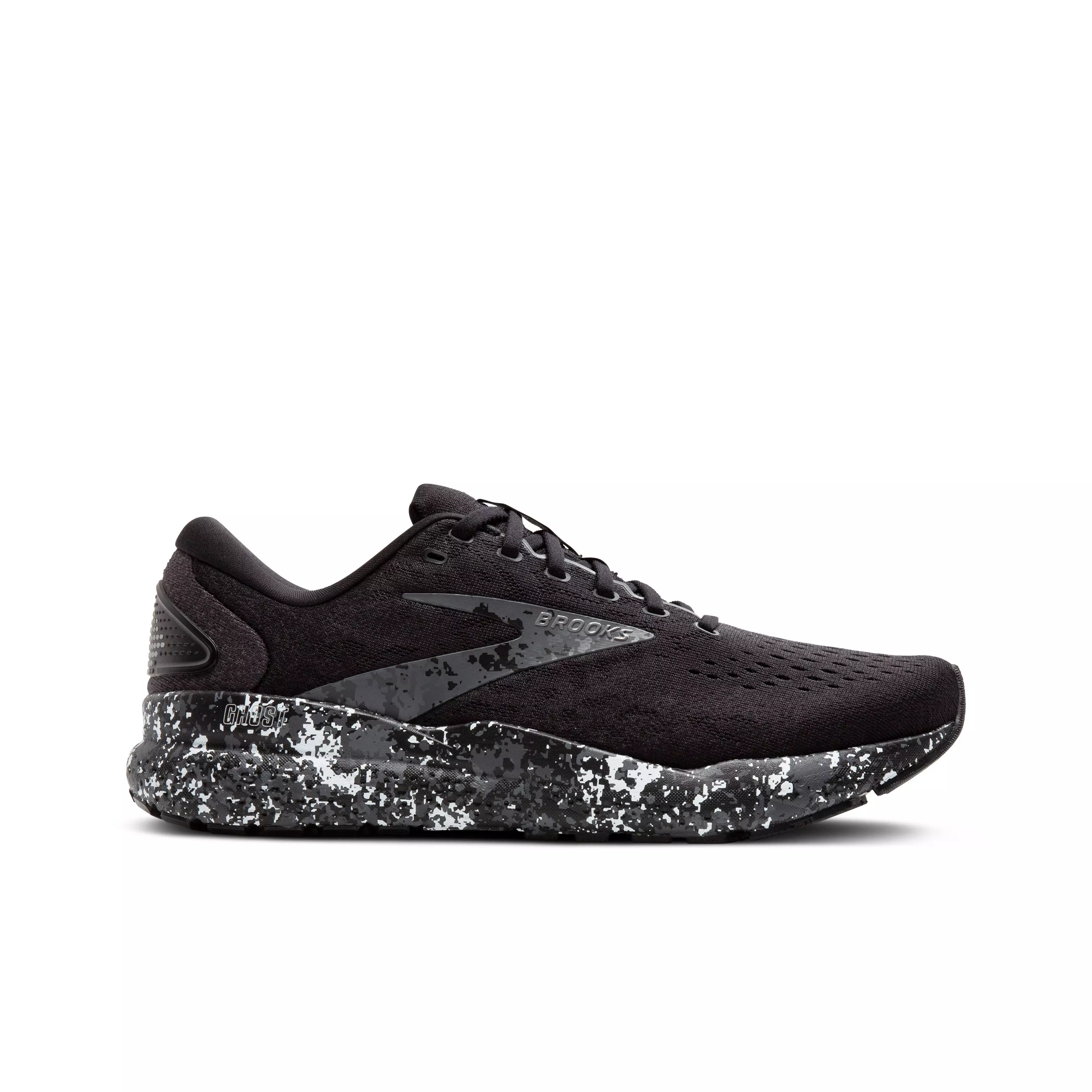 Brooks Ghost 16 "Black/Iron/Lava" Men's Running Shoe - BLACK/IRON/LAVA