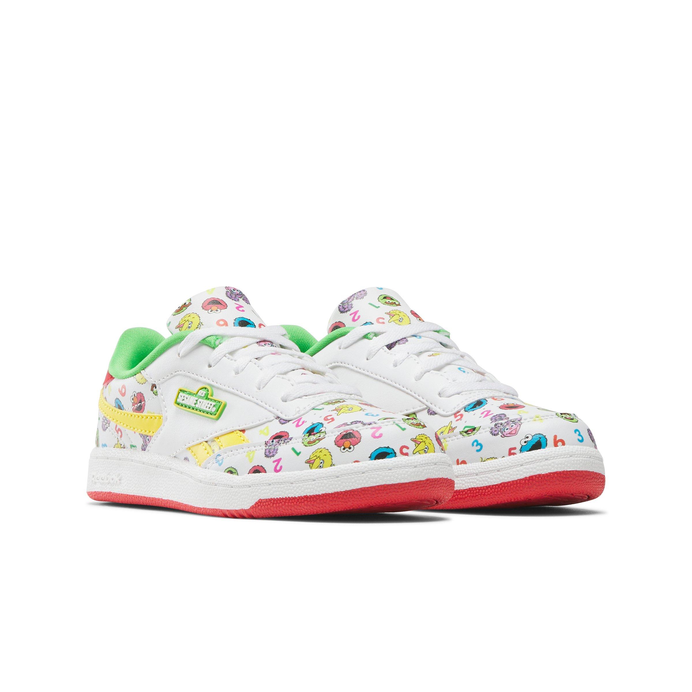 Reebok x Sesame Street Club C Revenge Preschool Boys' "White/Green/Yellow" Shoe