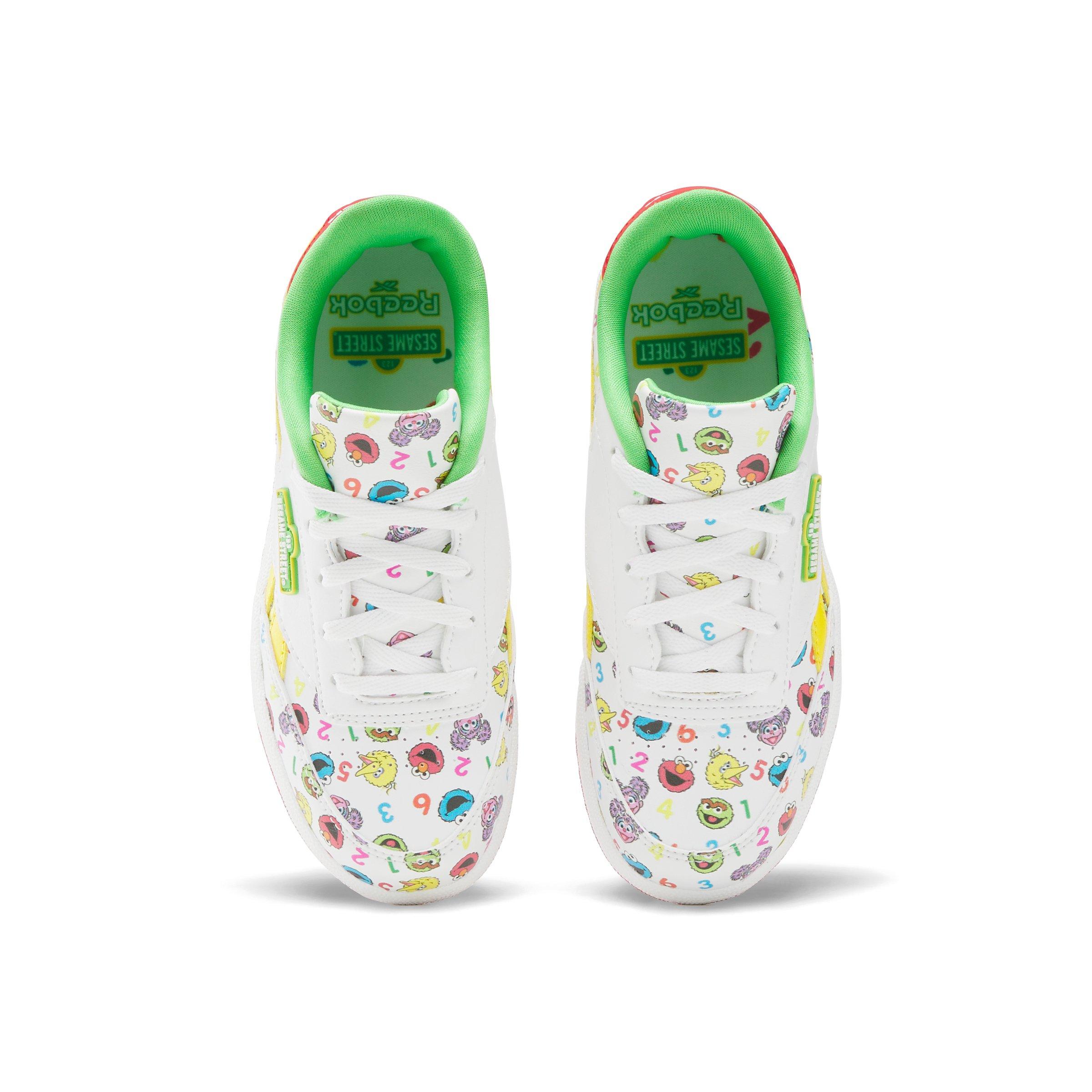 Reebok x Sesame Street Club C Revenge Preschool Boys' "White/Green/Yellow" Shoe