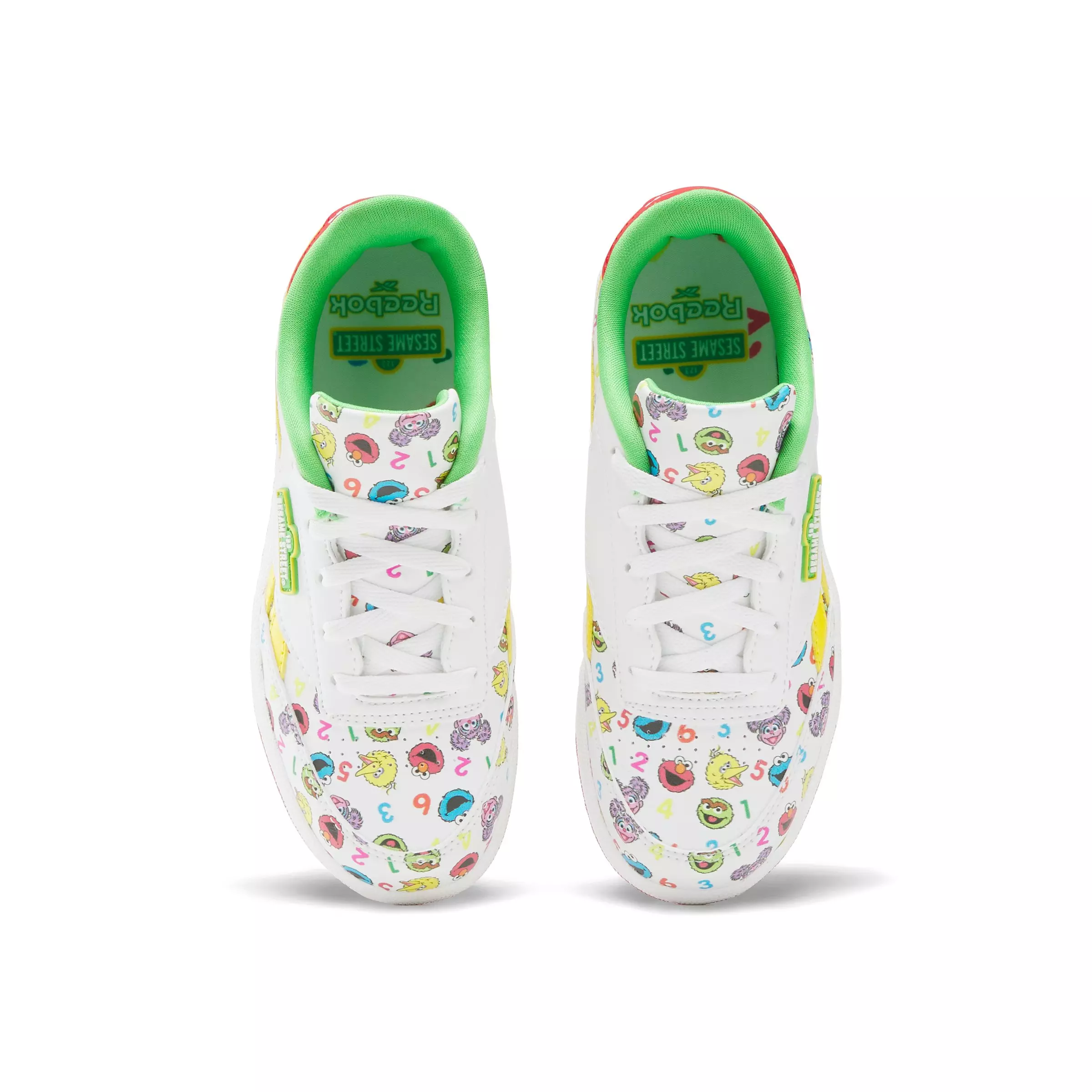Reebok x Sesame Street Club C Revenge "White/Green/Yellow" Preschool Boys' Shoe - WHITE/GREEN/YELLOW