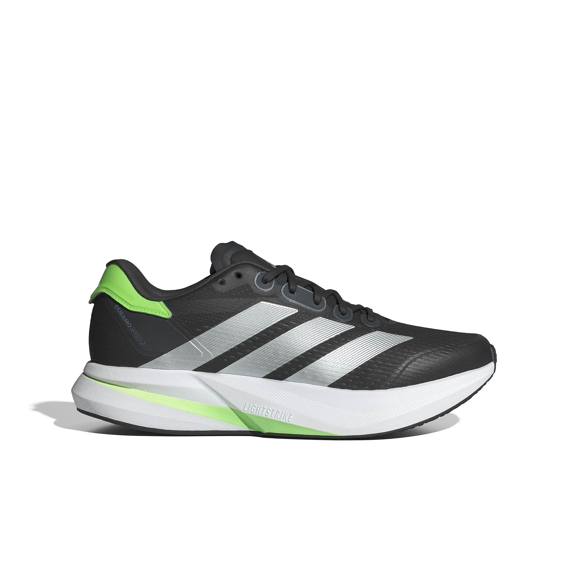 adidas Duramo Speed 2 "Carbon/Matte Silver/Lime Burst" Men's Running Shoe - CARBON/SILVER/LIME Thumbnail View 1