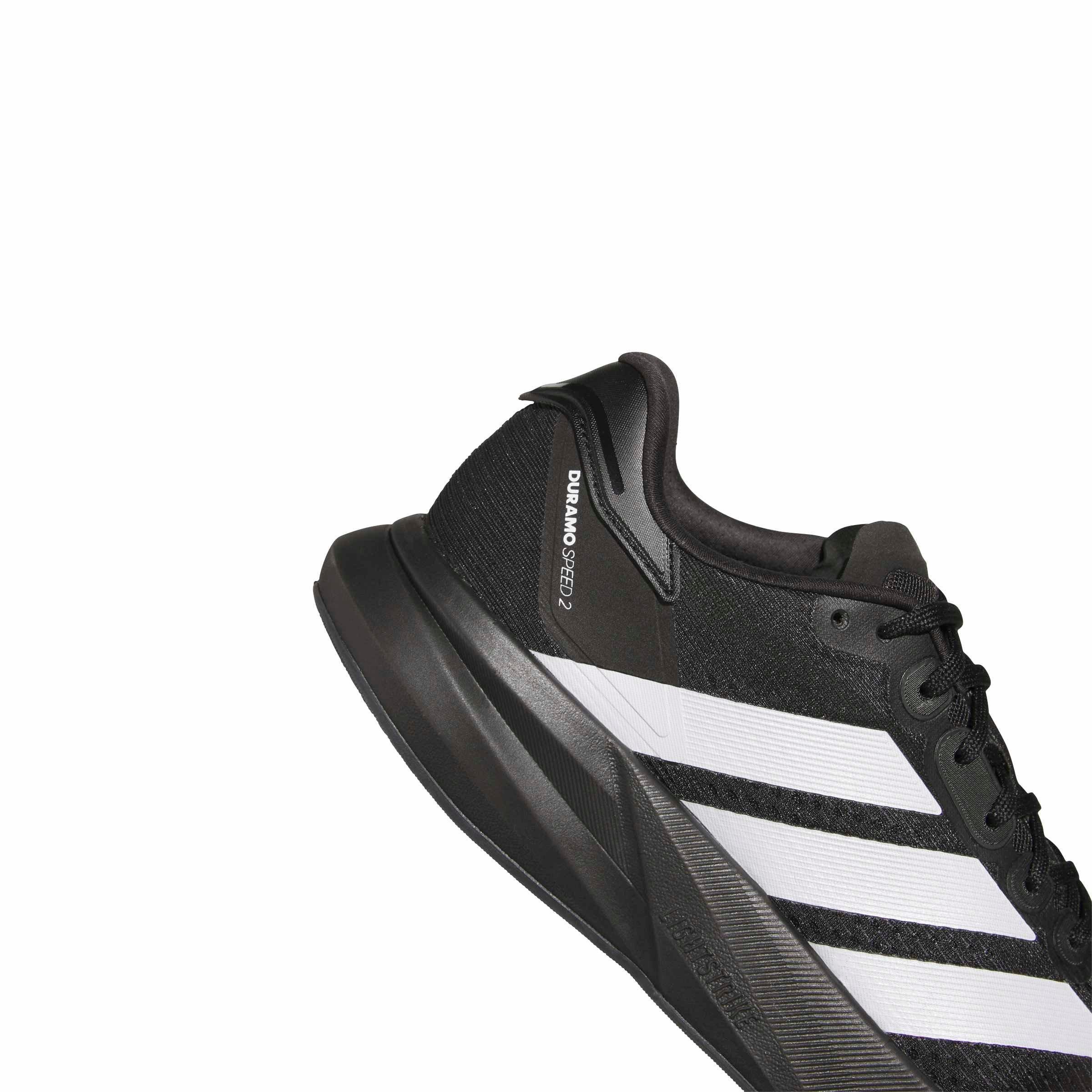 adidas Duramo Speed 2 "Core Black/Ftwr White/Carbon" Men's Running Shoe - BLACK/WHITE/CARBON Thumbnail View 7