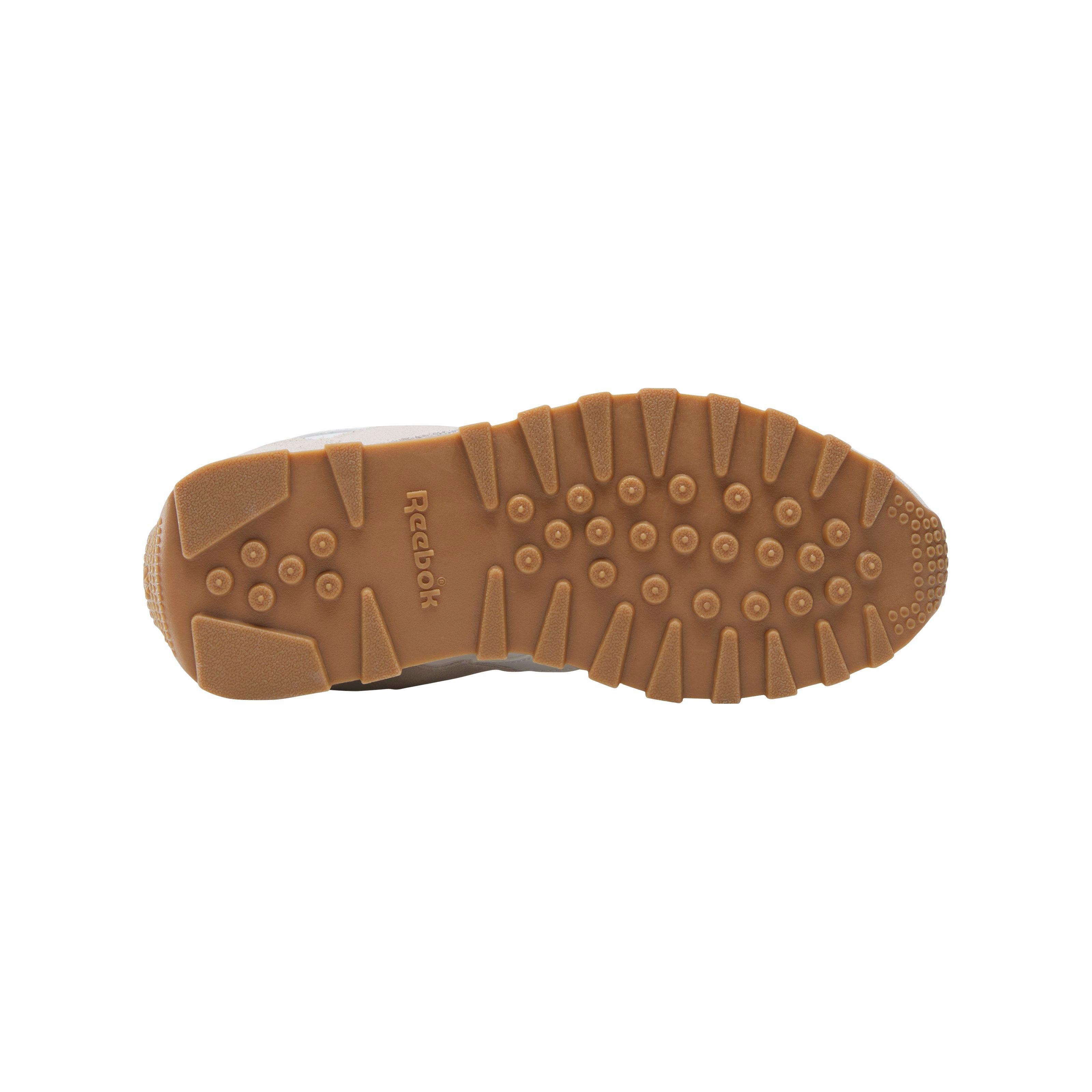 Reebok Classic AZ "Lt Beige/White" Preschool Girls' Shoe - BEIGE/WHITE Thumbnail View 4