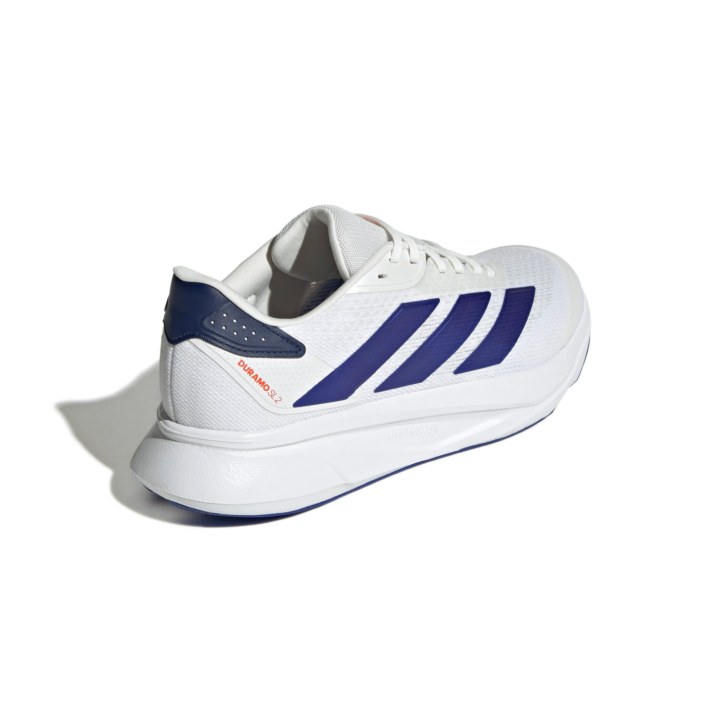 adidas Duramo SL 2 "Ftwr White/Lucid Blue/Dark Blue" Men's Running Shoe - WHITE/BLUE/DK BLUE Thumbnail View 4