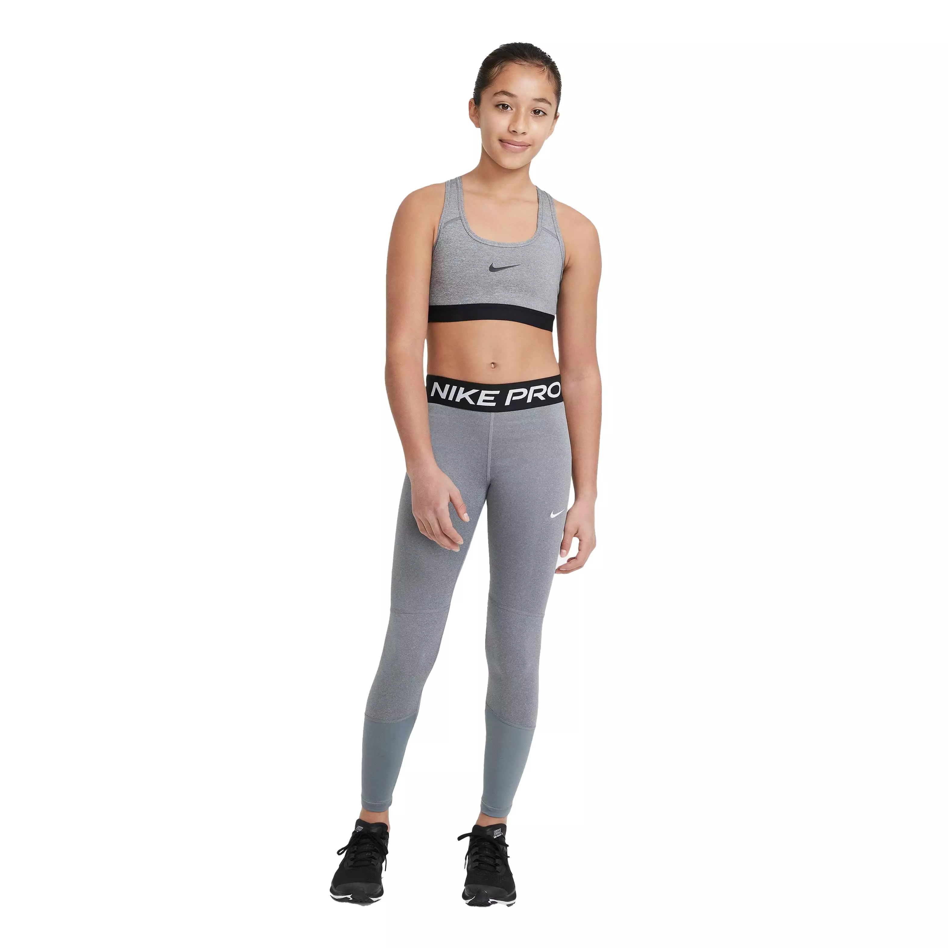 Nike Big Girls' Pro Leggings - GREY