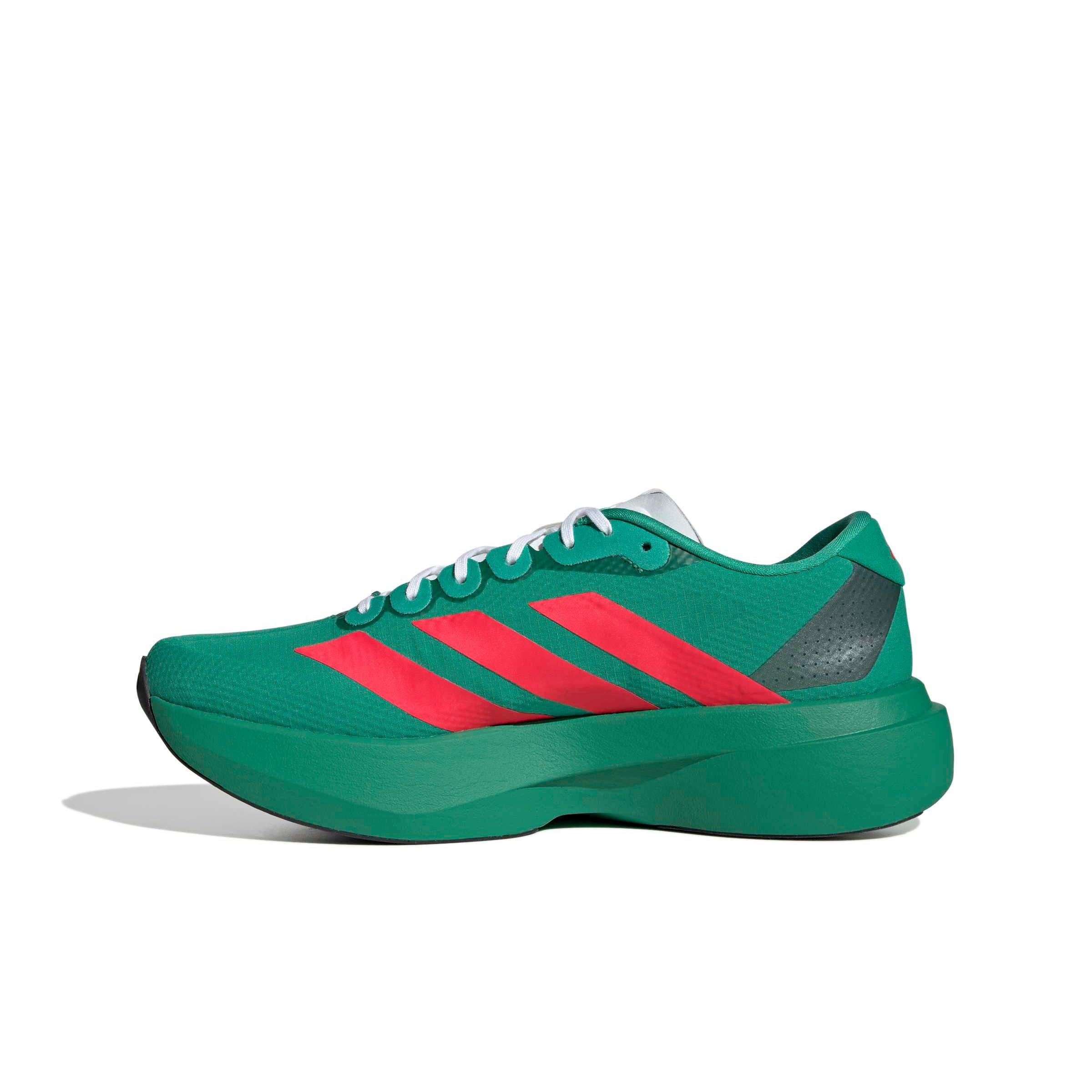 adidas Adizero EVO SL "Court Green/Lucid Red/Ftwr White" Men's Running Shoe - GREEN/RED/WHITE Thumbnail View 2