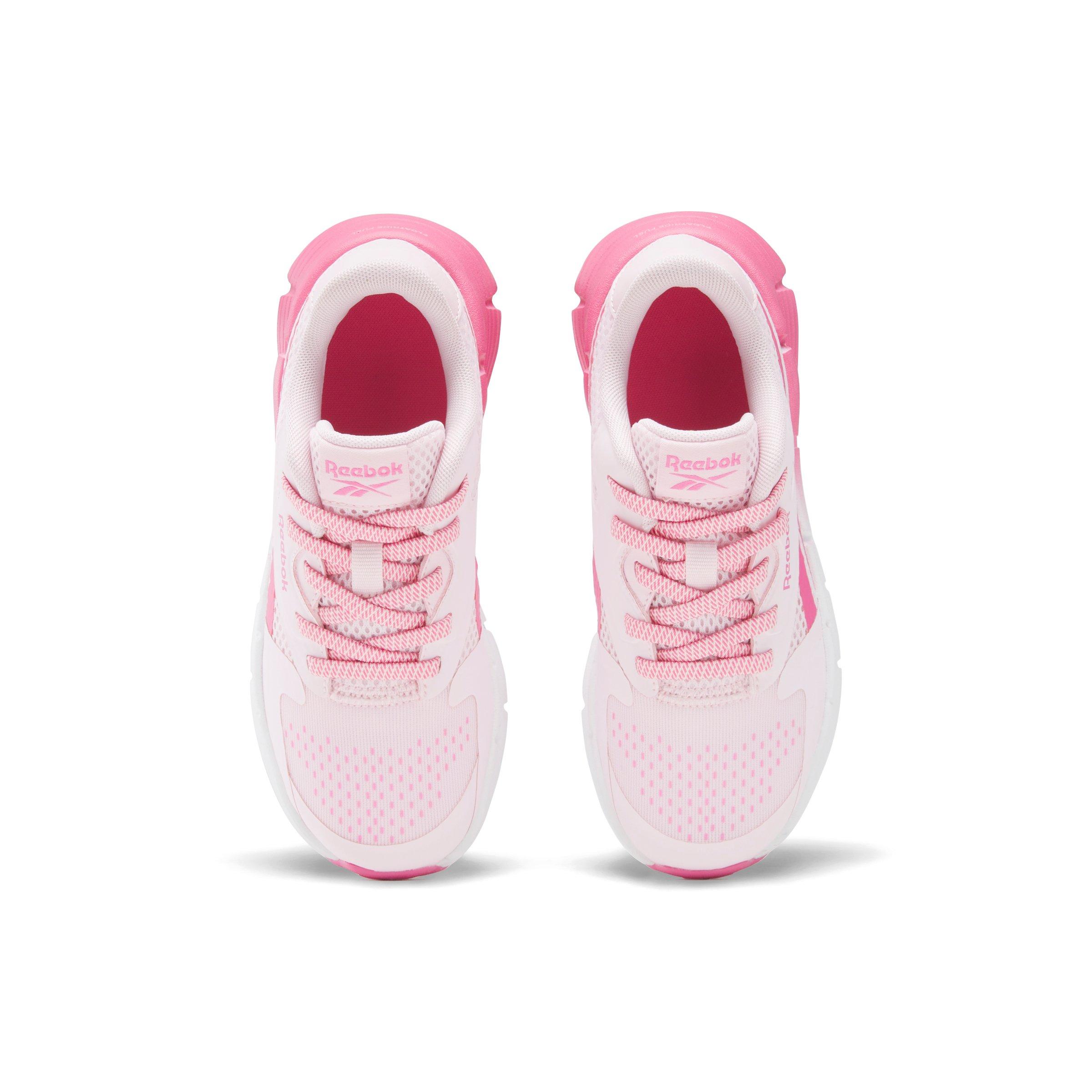 Reebok Zig Dynamica 5 Elastic Lace Preschool Girls' "Light Pink/Pink/White" Running Shoe