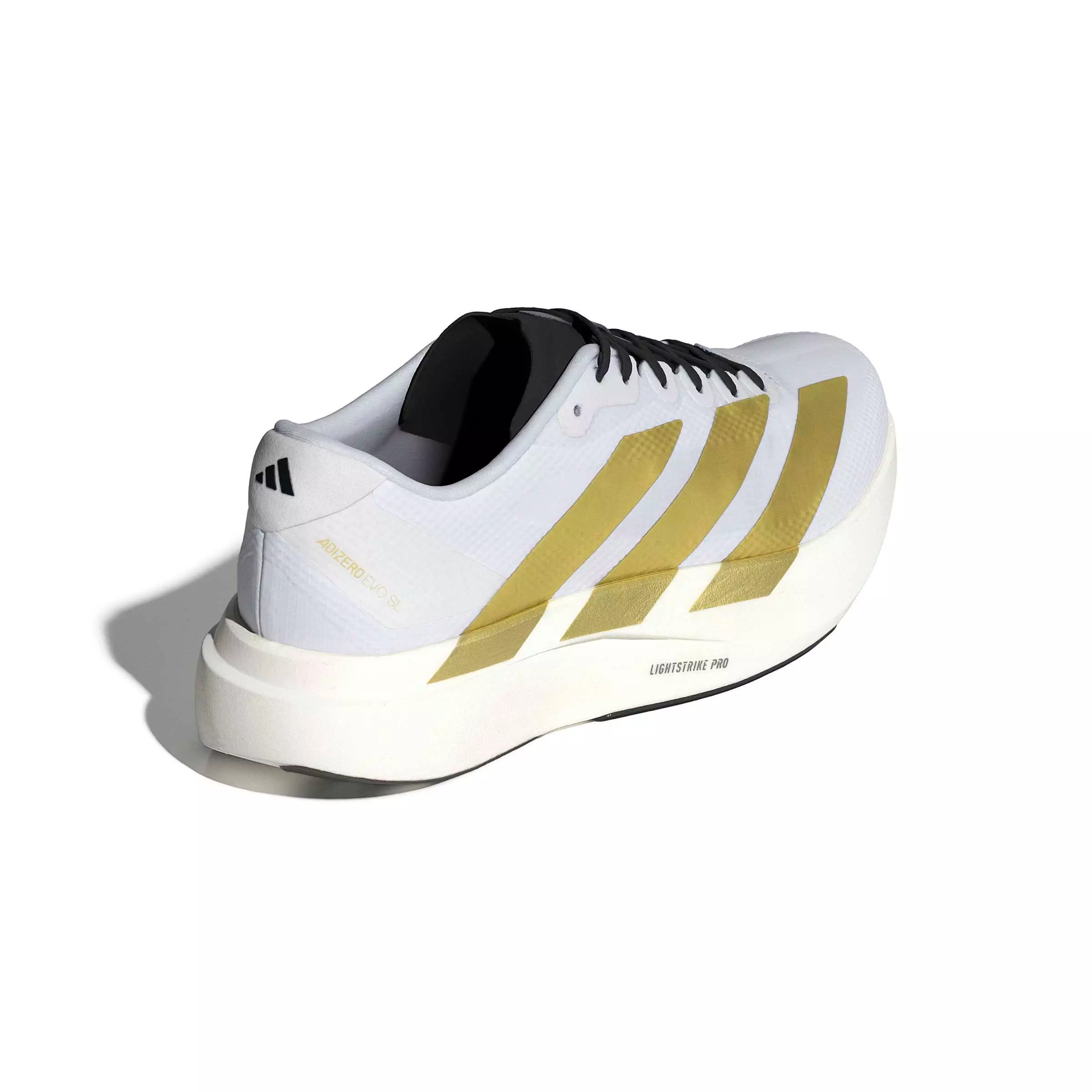 adidas Adizero EVO SL "Ftwr White/Matte Gold/Core Black" Men's Running Shoe - WHITE/GOLD/BLACK