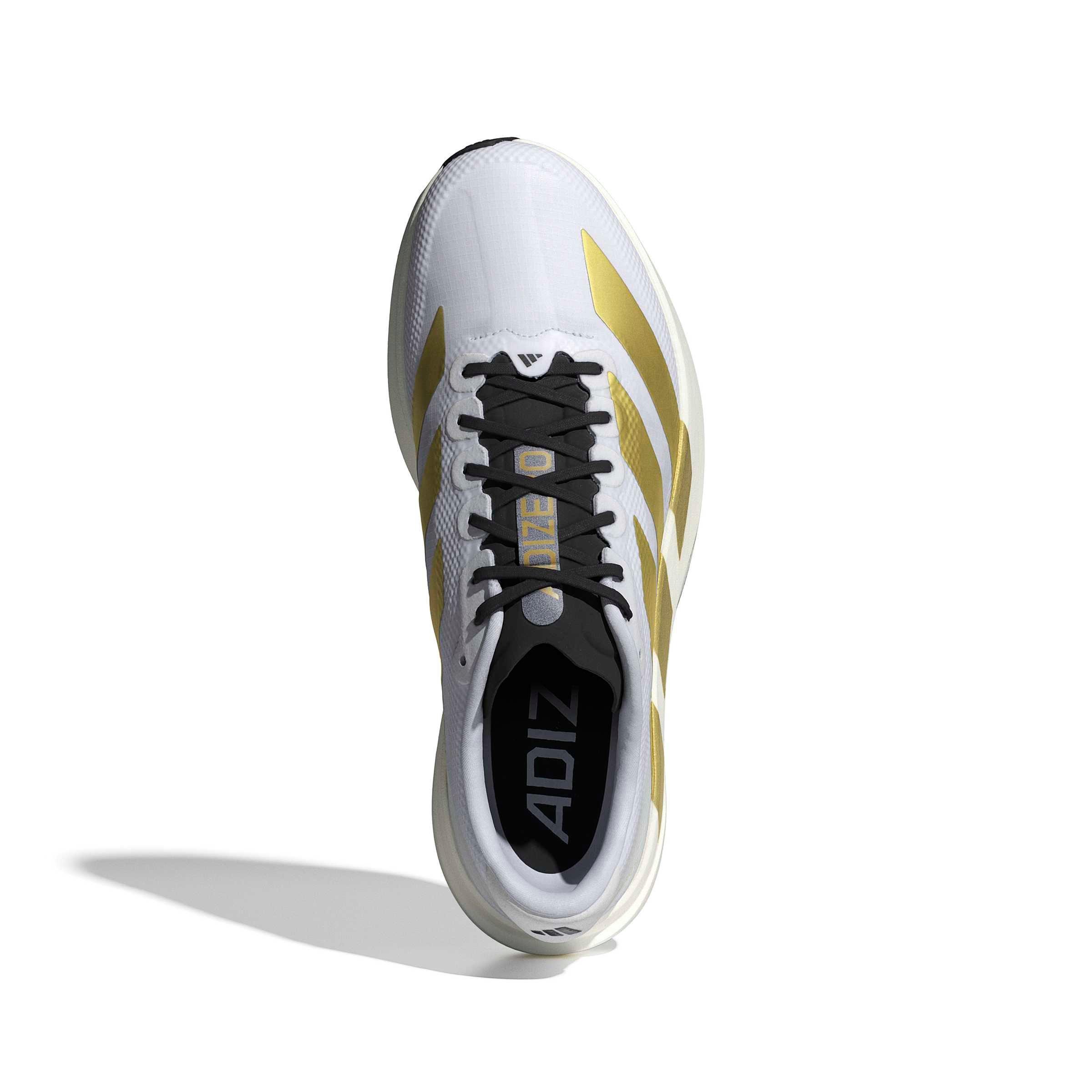 adidas Adizero EVO SL "Ftwr White/Matte Gold/Core Black" Men's Running Shoe - WHITE/GOLD/BLACK Thumbnail View 5