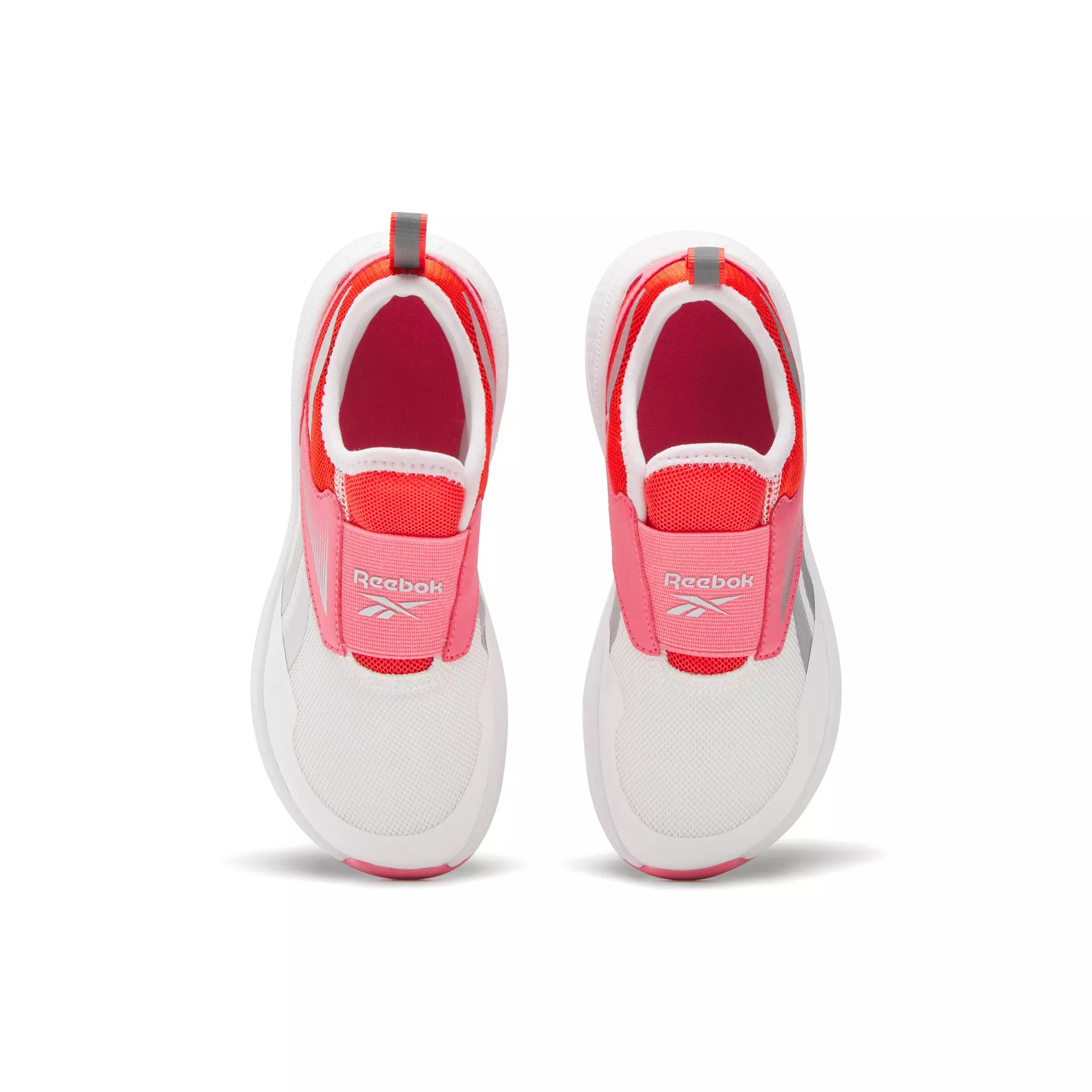 Reebok Nano Play Slip-On "White/Pink/Light Red" Preschool Girls' Shoe - WHITE/PINK/LT RED