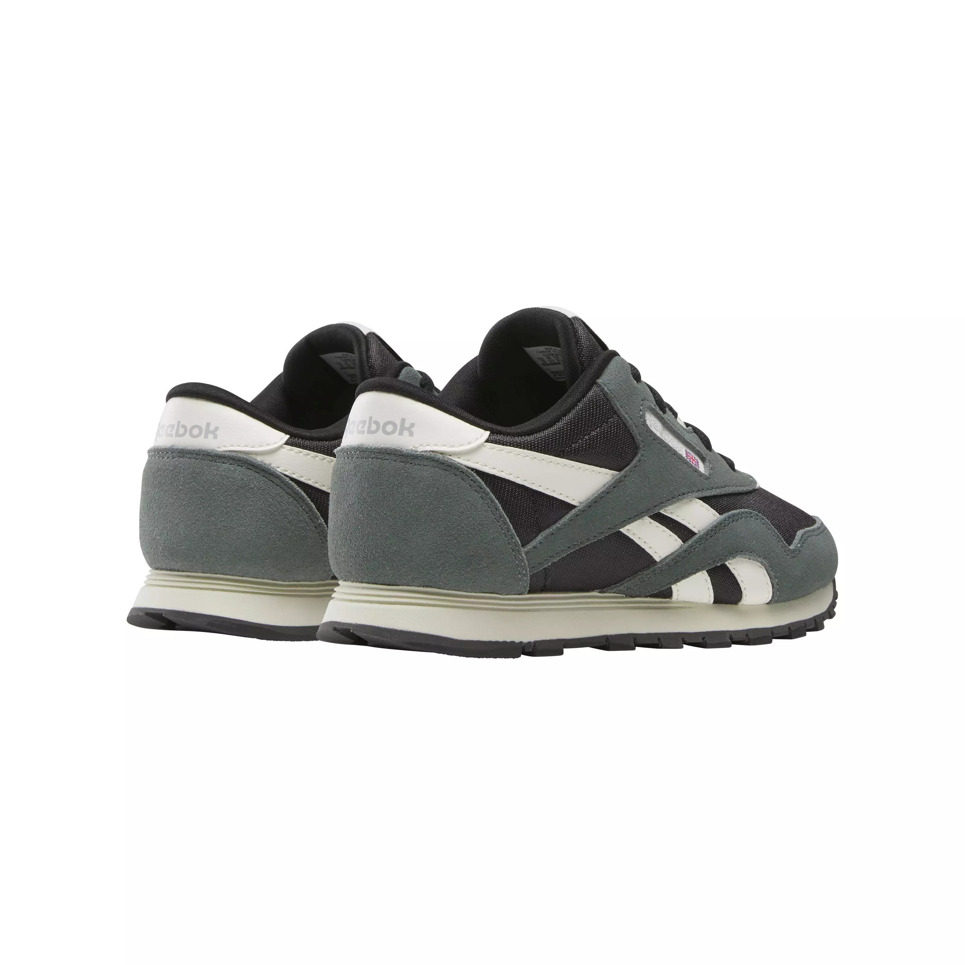 Reebok CL Nylon "Grey/Black/White" Preschool Boys' Shoe - GREY/BLACK/WHITE