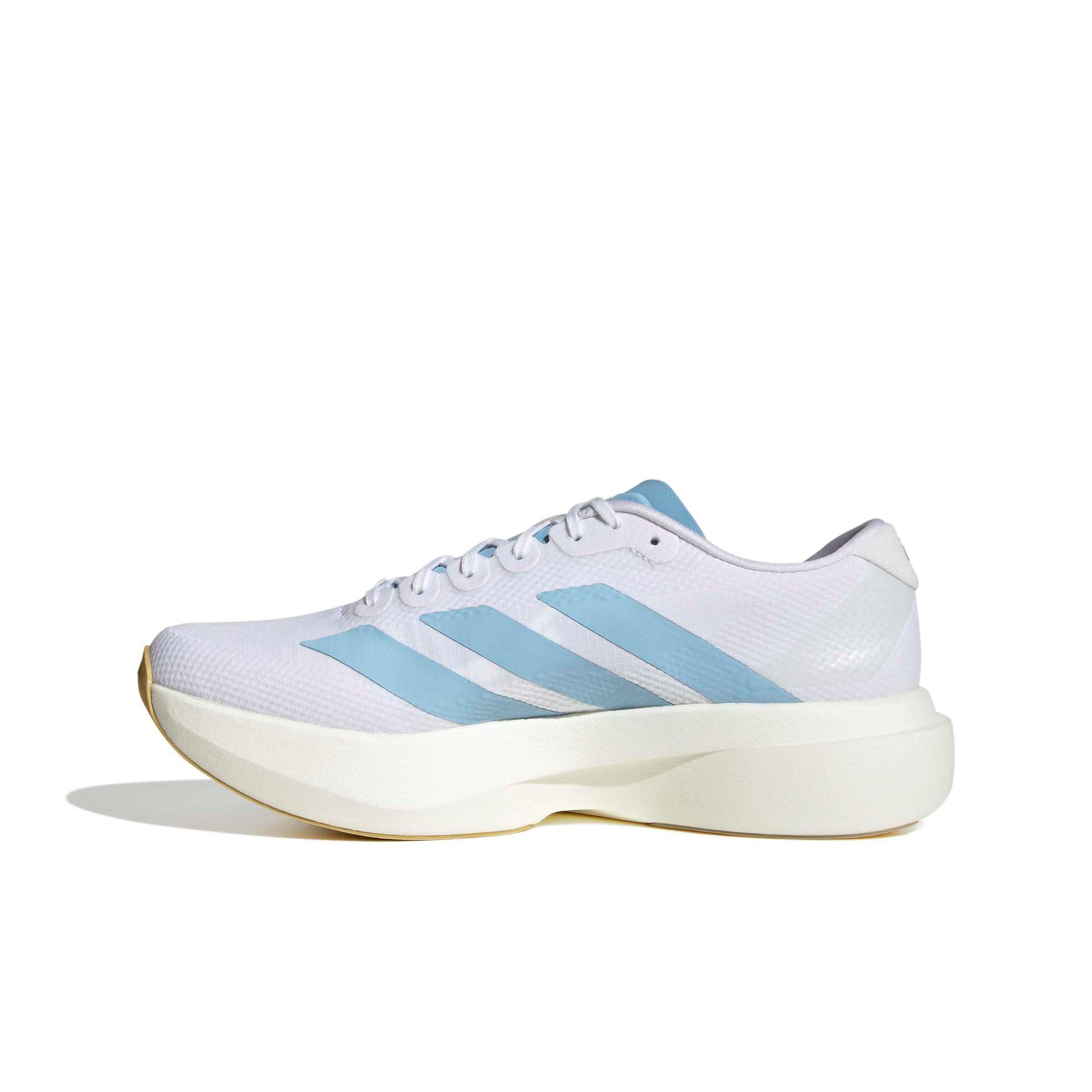 adidas Adizero EVO SL "Ftwr White/Clear Blue/Matte Gold" Men's Running Shoe - WHITE/BLUE/GOLD Thumbnail View 2