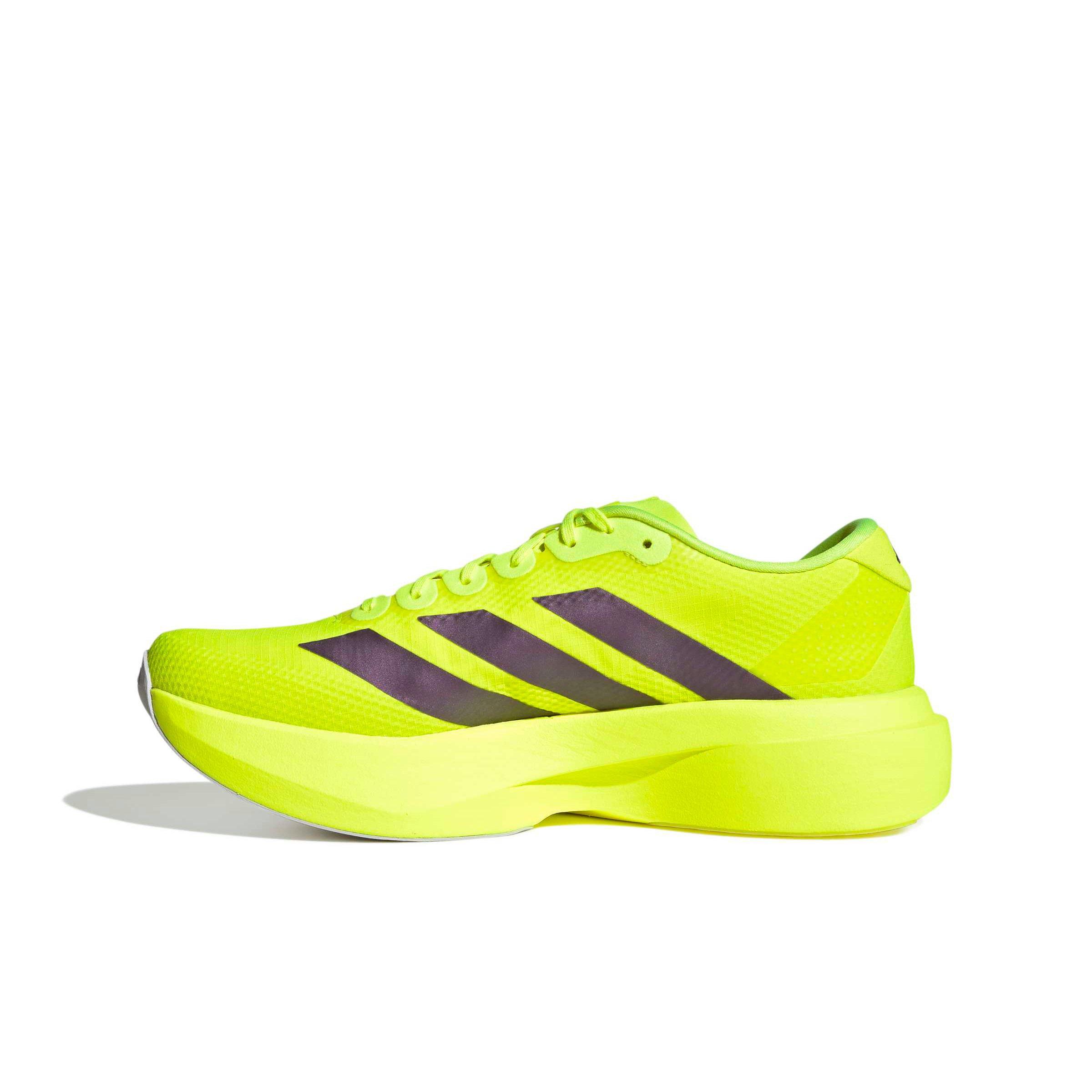 adidas Adizero EVO SL Woven "Solar Yellow/Aurora Plum/Powder Plum" Men's Running Shoe - YELLOW/PLUM/PLUM Thumbnail View 2