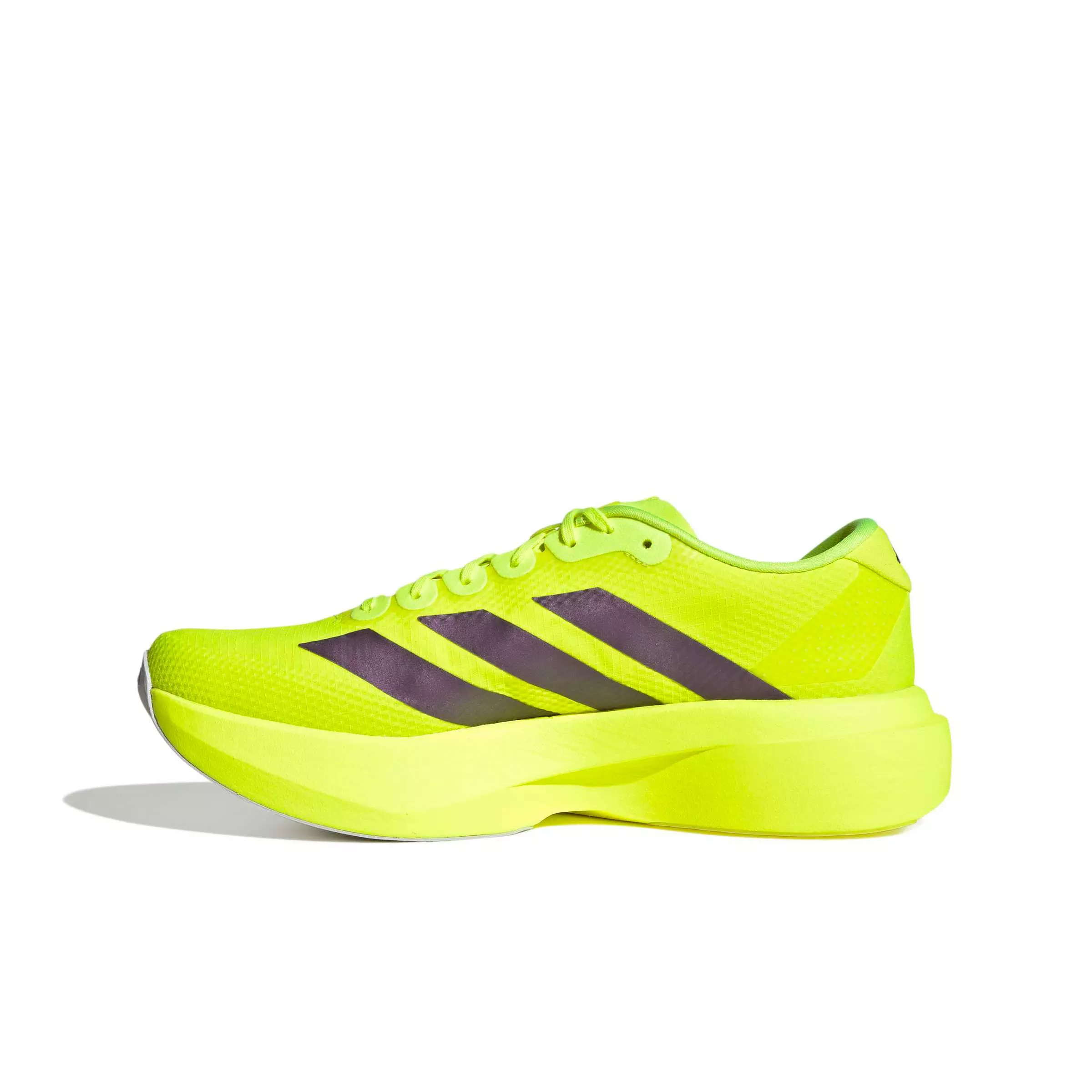 adidas Adizero EVO SL Woven "Solar Yellow/Aurora Plum/Powder Plum" Men's Running Shoe - YELLOW/PLUM/PLUM