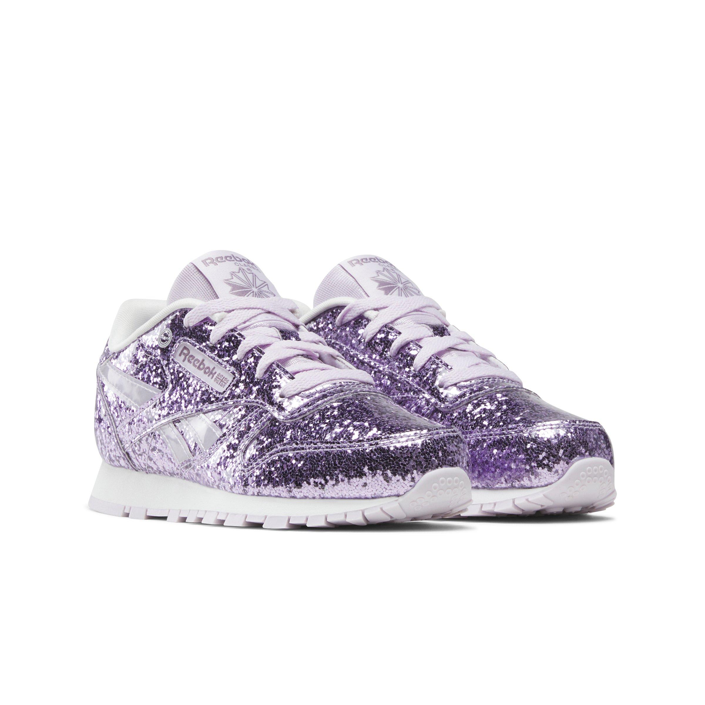 Reebok Classic Leather Step 'n Flash 2.0 Preschool Girls' "Purple/Light Purple" Shoe