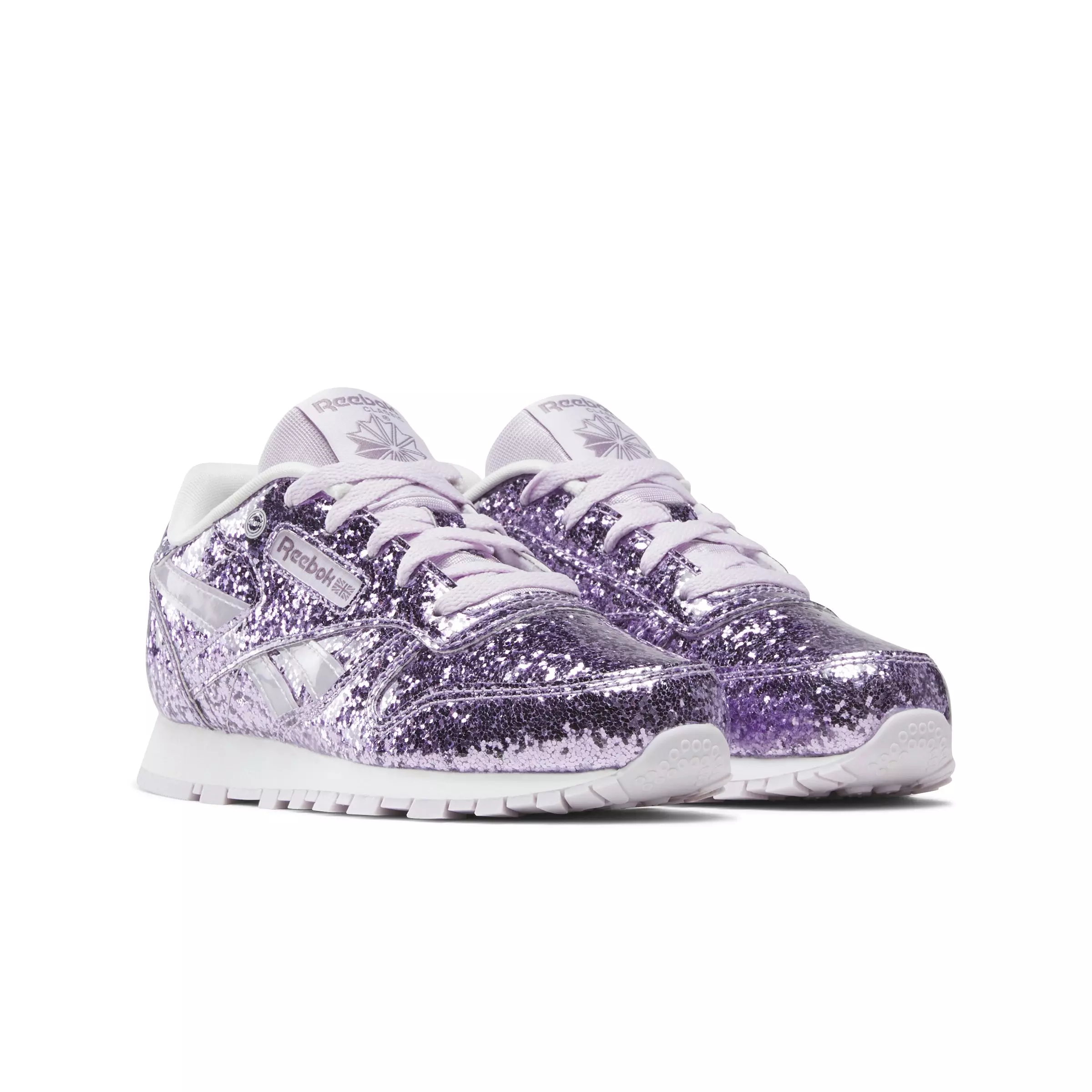 Reebok Classic Leather Step 'n Flash 2.0 "Purple/Light Purple" Preschool Girls' Shoe - PURPLE/LT PURPLE