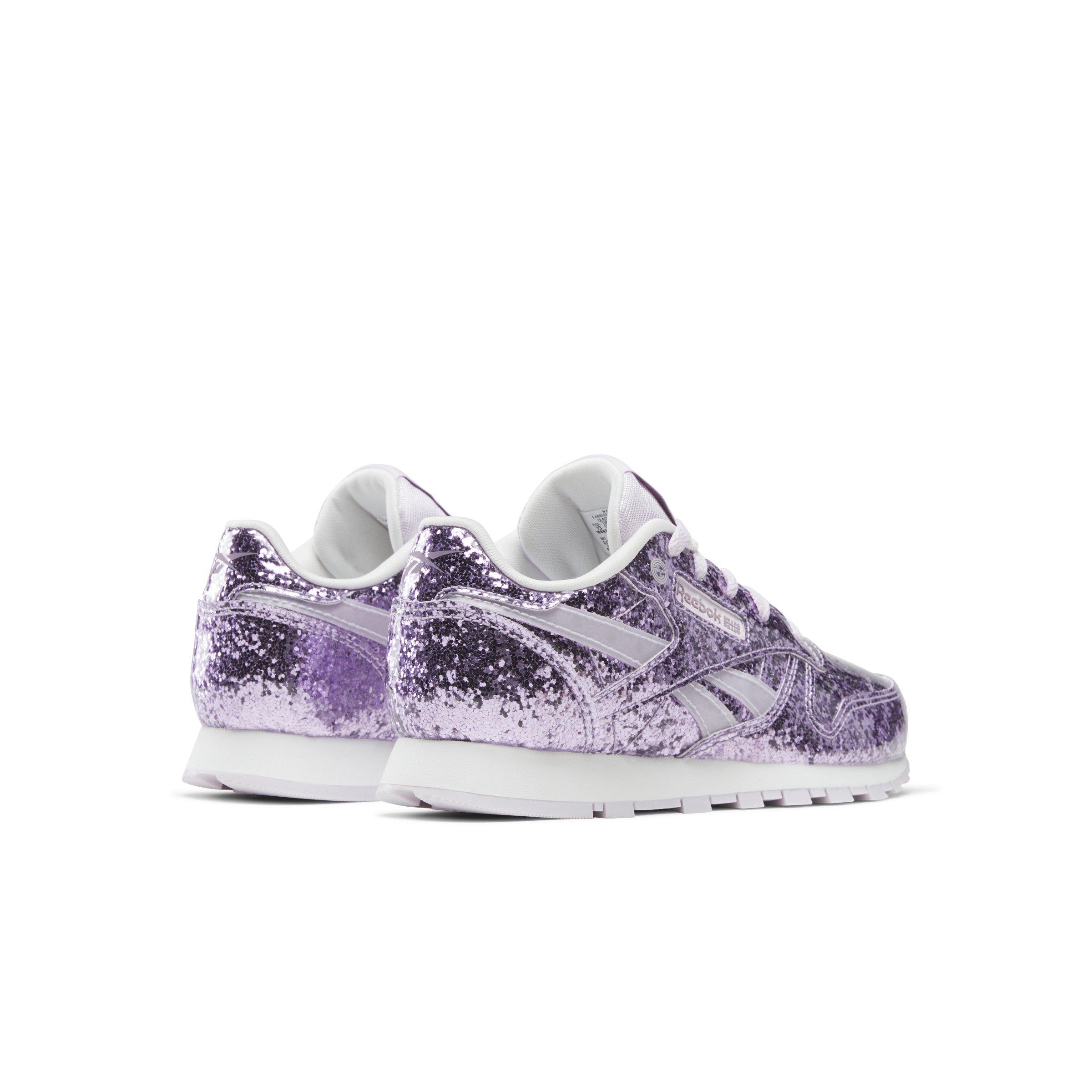 Reebok Classic Leather Step 'n Flash 2.0 Preschool Girls' "Purple/Light Purple" Shoe