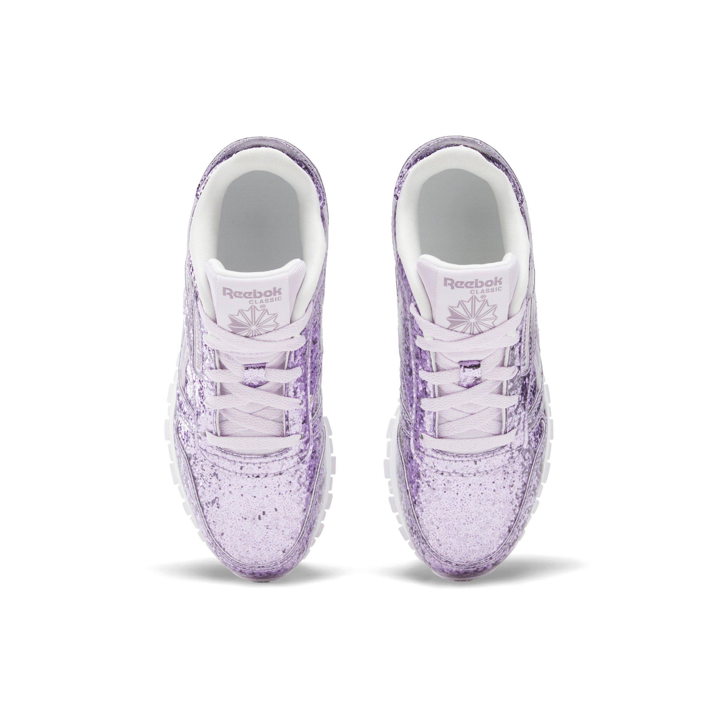 Reebok Classic Leather Step 'n Flash 2.0 Preschool Girls' "Purple/Light Purple" Shoe