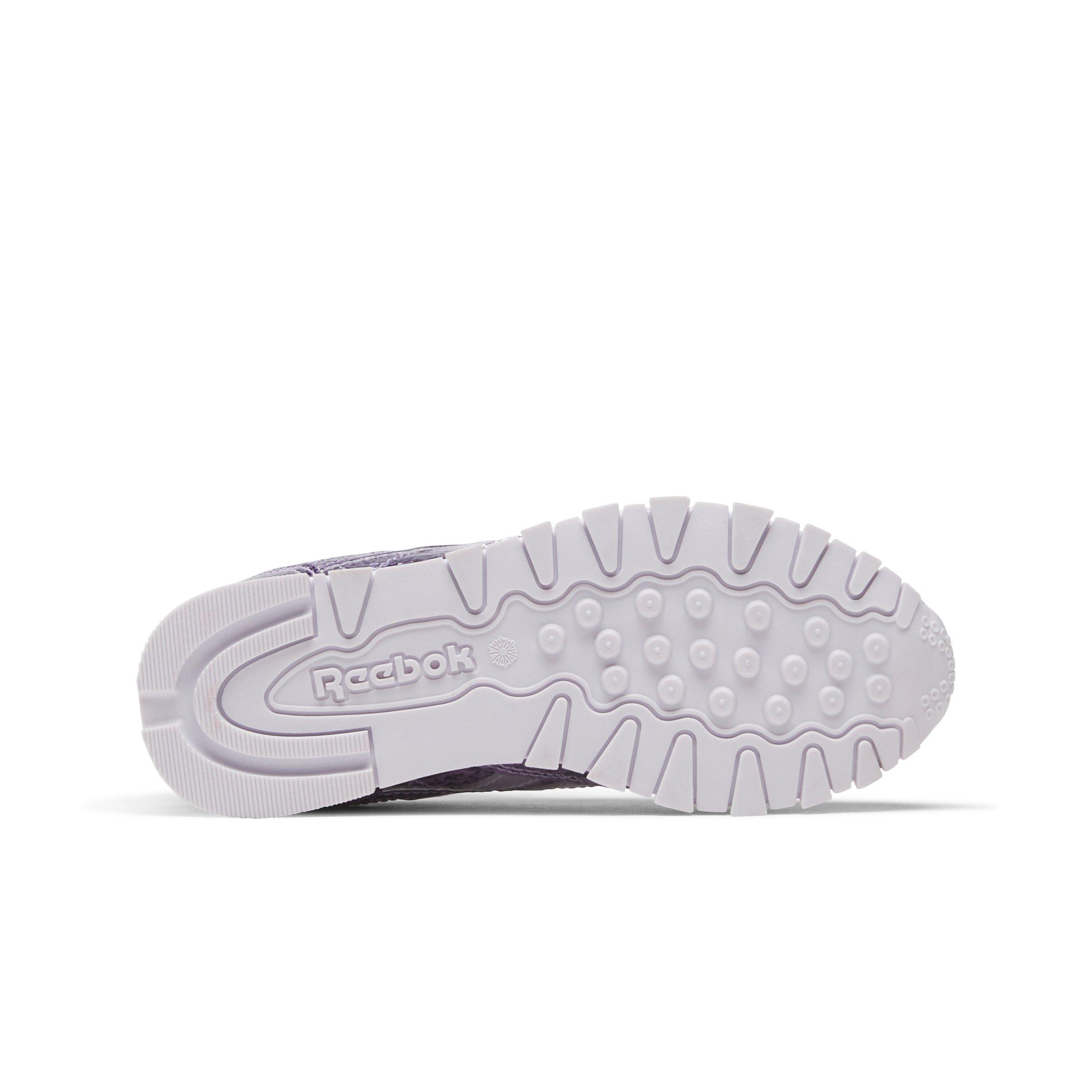 Reebok Classic Leather Step 'n Flash 2.0 Preschool Girls' "Purple/Light Purple" Shoe