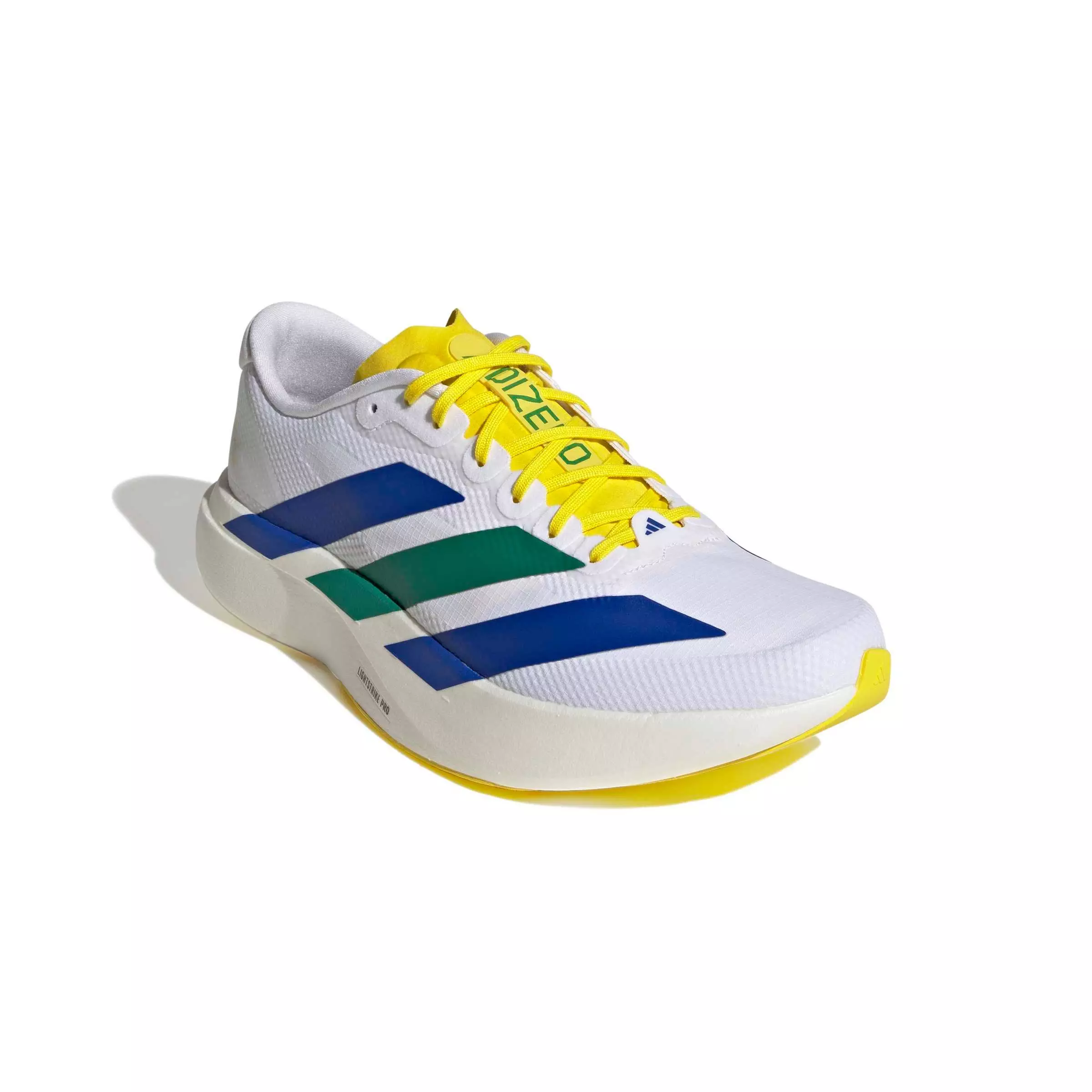 adidas Adizero EVO SL "Yellow/Team Royal Blue/Iron Metallic" Men's Running Shoe - YELLOW/ROYAL/IRON
