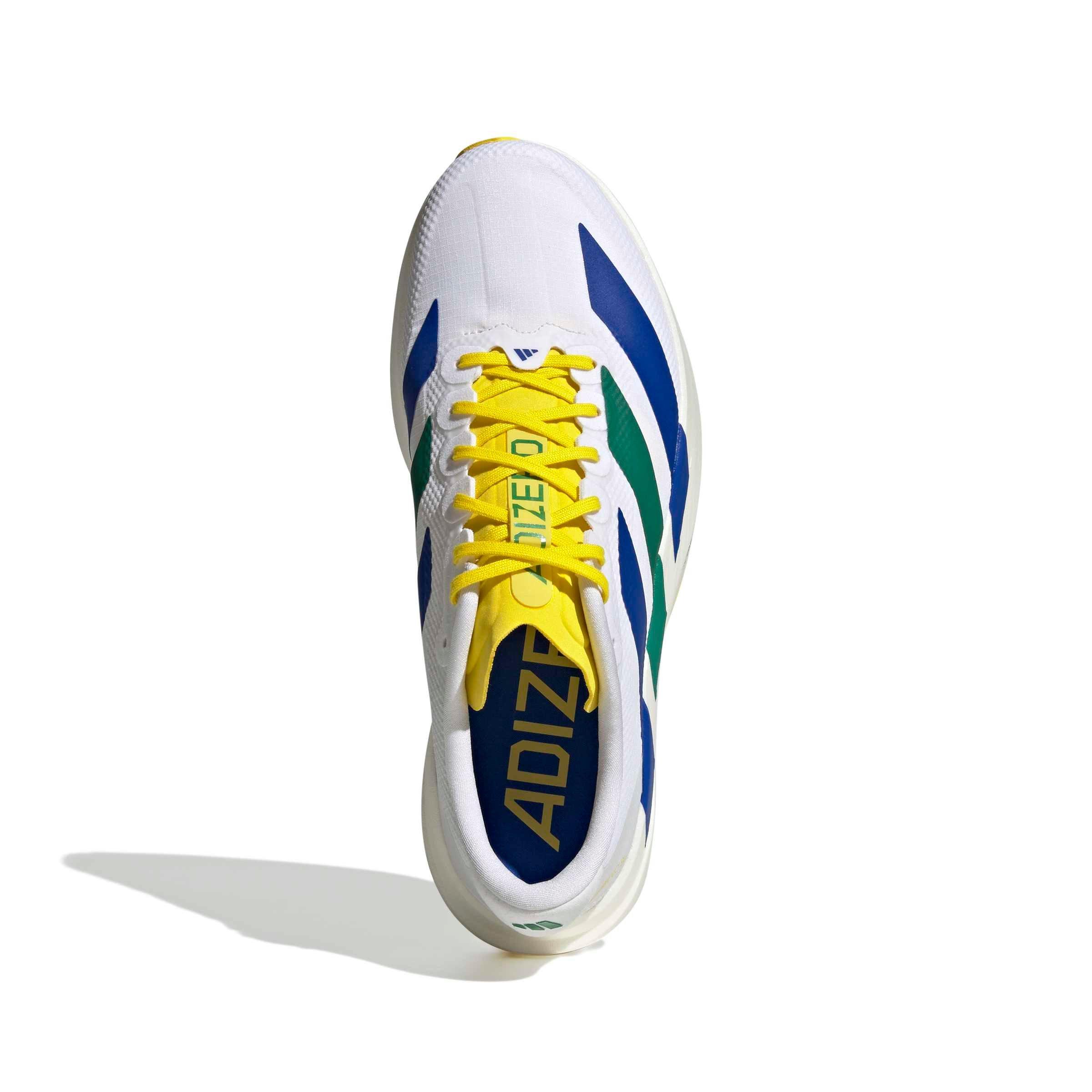 adidas Adizero EVO SL "Yellow/Team Royal Blue/Iron Metallic" Men's Running Shoe - YELLOW/ROYAL/IRON Thumbnail View 5