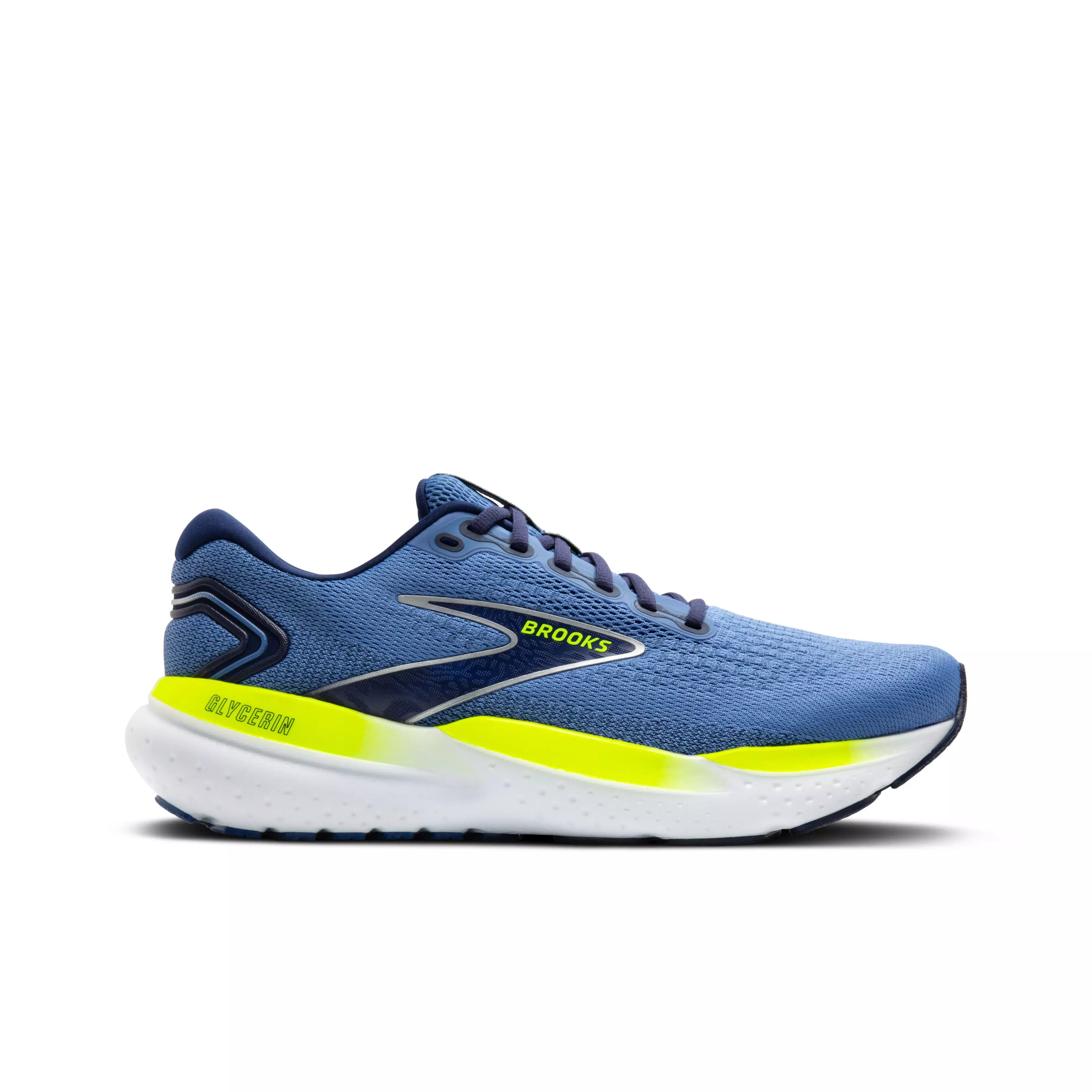 Brooks Glycerin 21 "Blue/Peacoat/Lemon" Men's Running Shoe - BLUE/PEACOAT/LEMON