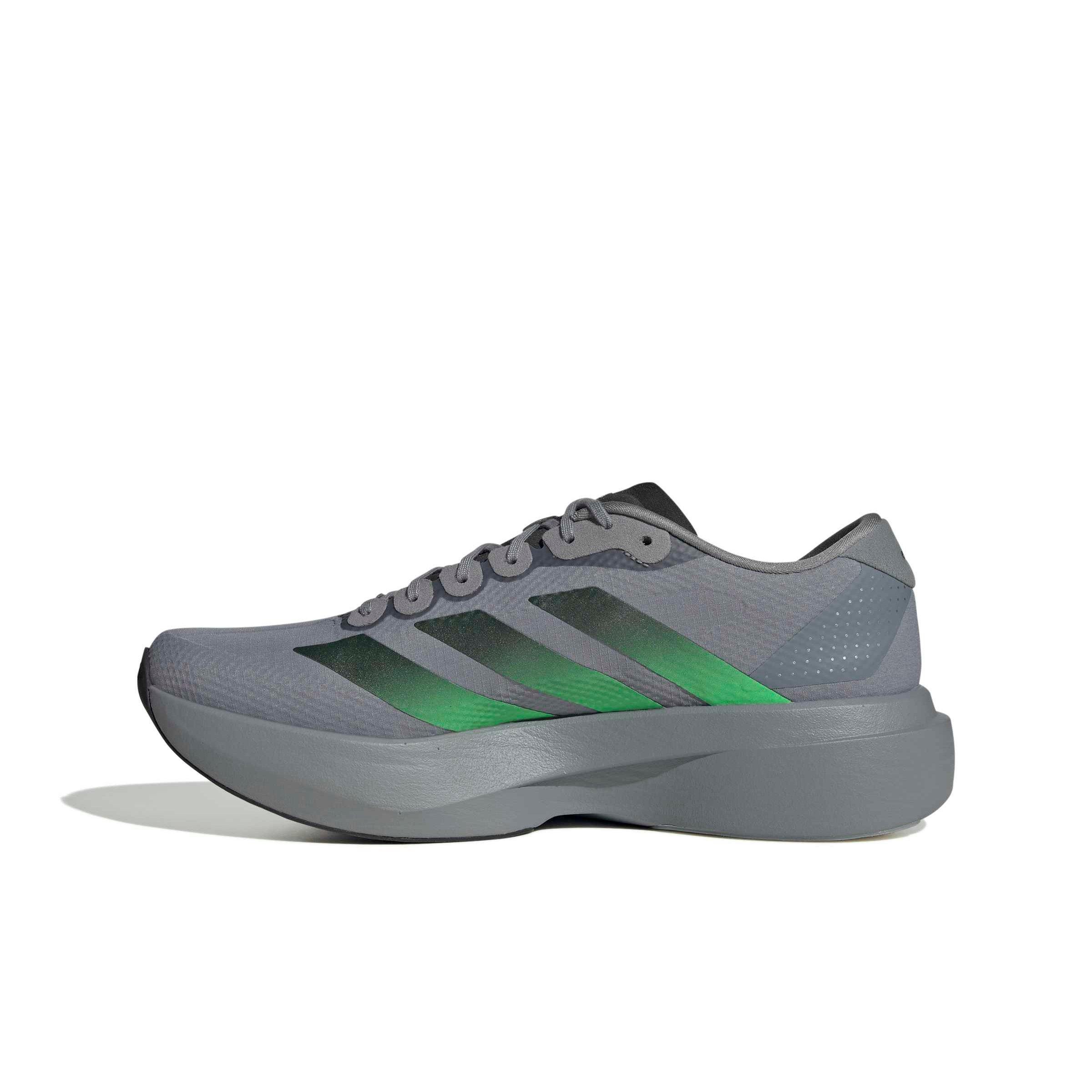 adidas Adizero EVO SL "Grey/Screaming Green/Carbon" Men's Running Shoe - GREY/GREEN/CARBON Thumbnail View 2