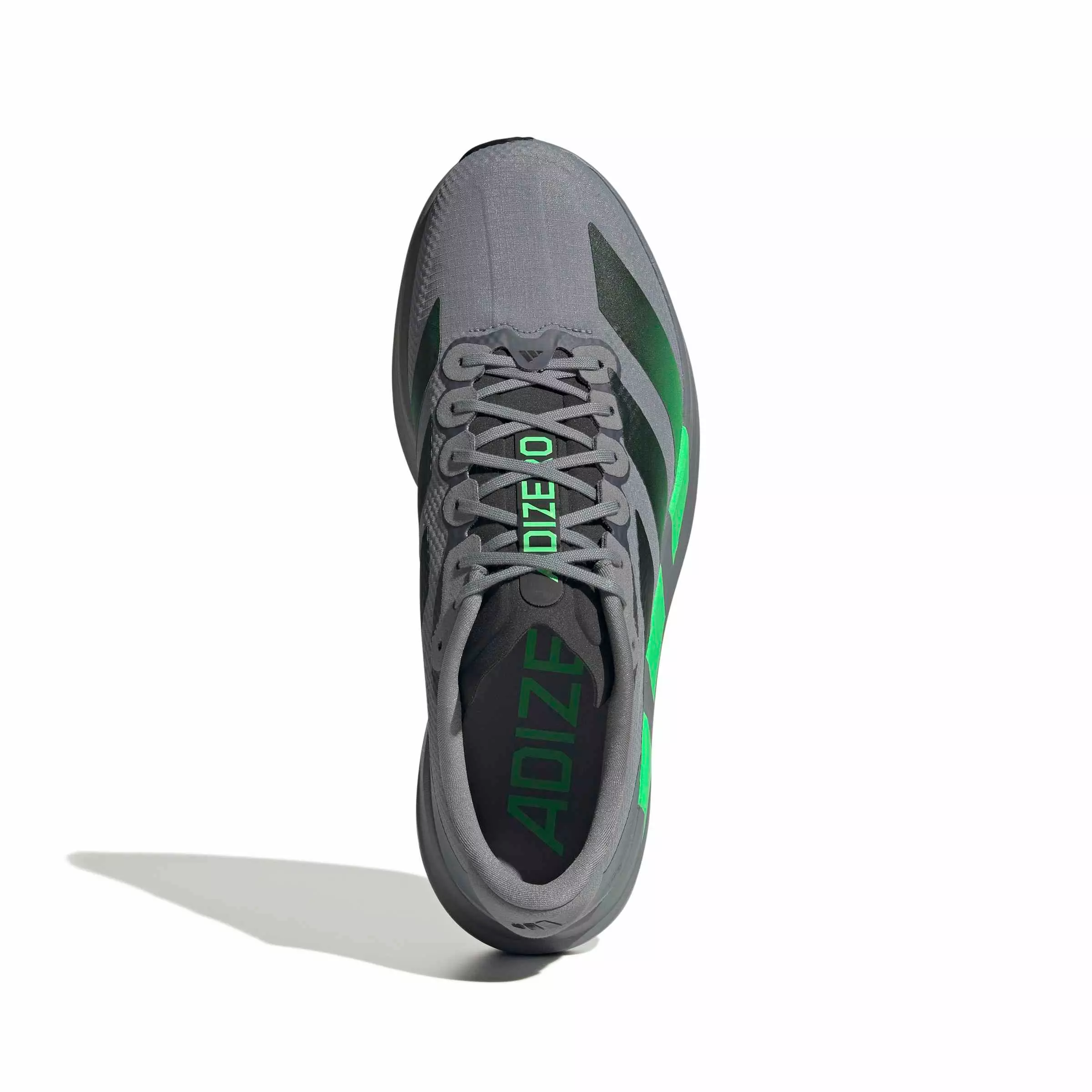 adidas Adizero EVO SL "Grey/Screaming Green/Carbon" Men's Running Shoe - GREY/GREEN/CARBON