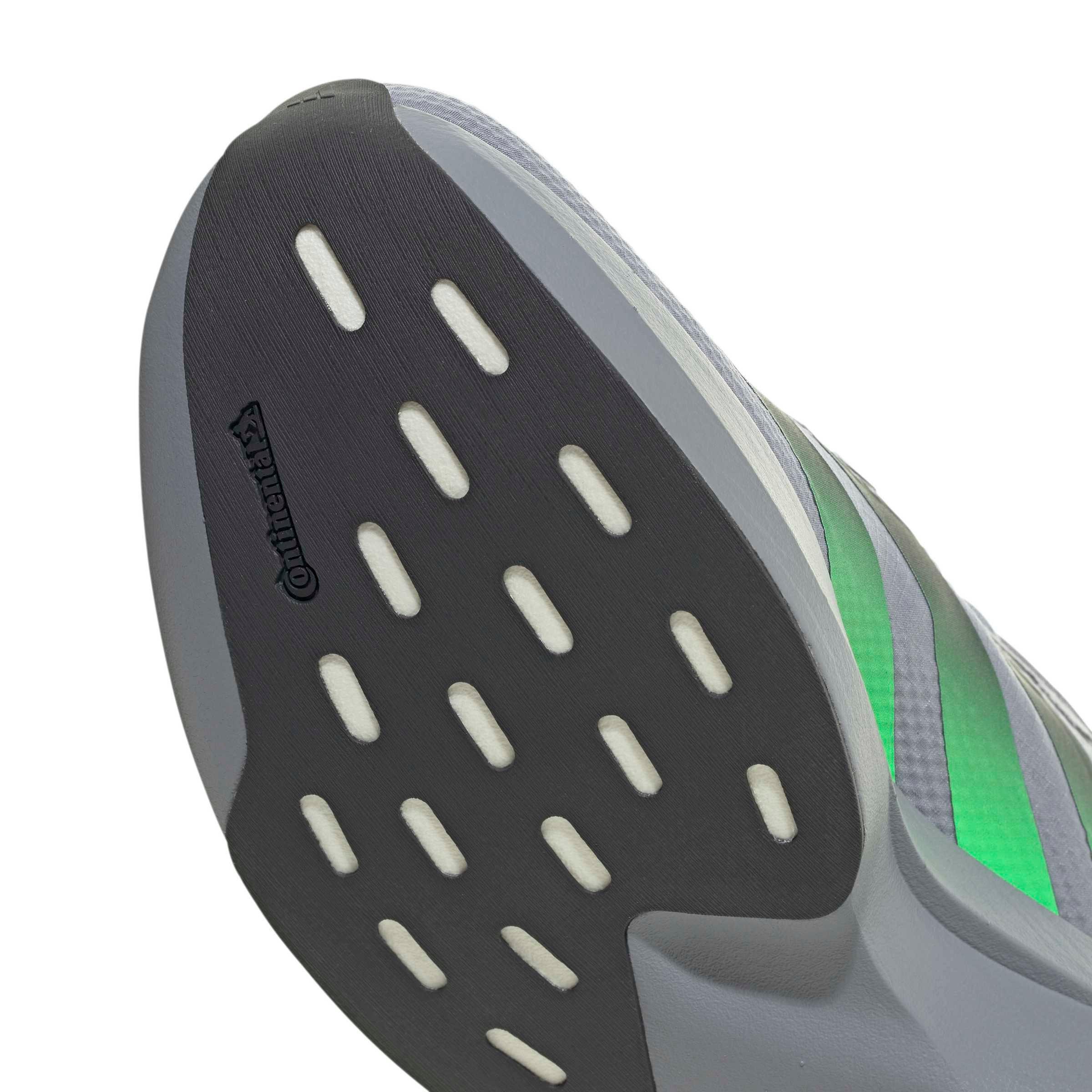 adidas Adizero EVO SL "Grey/Screaming Green/Carbon" Men's Running Shoe - GREY/GREEN/CARBON Thumbnail View 8