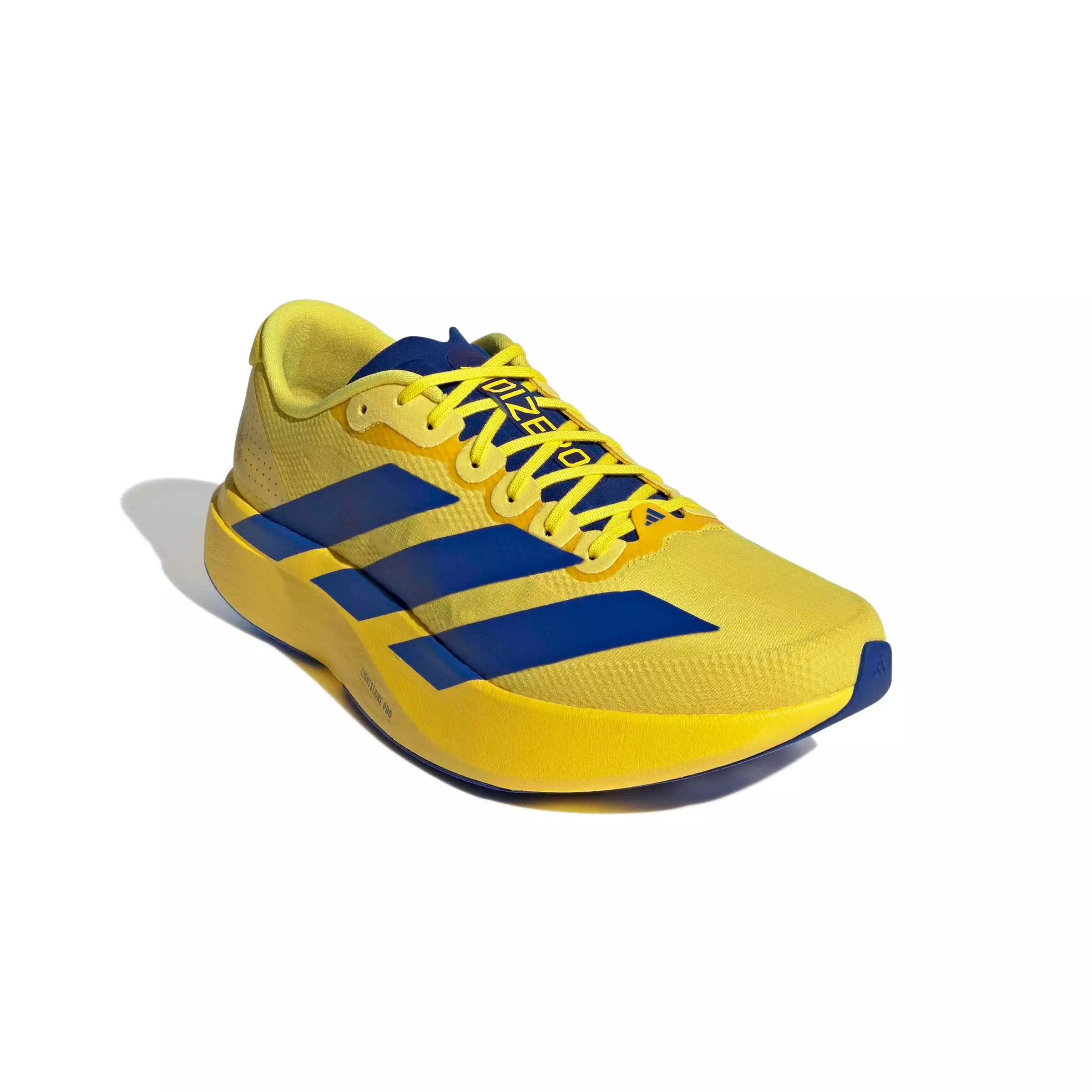adidas Adizero EVO SL "Yellow/Team Royal Blue/Iron Metallic" Men's Running Shoe - YELLOW/ROYAL/IRON