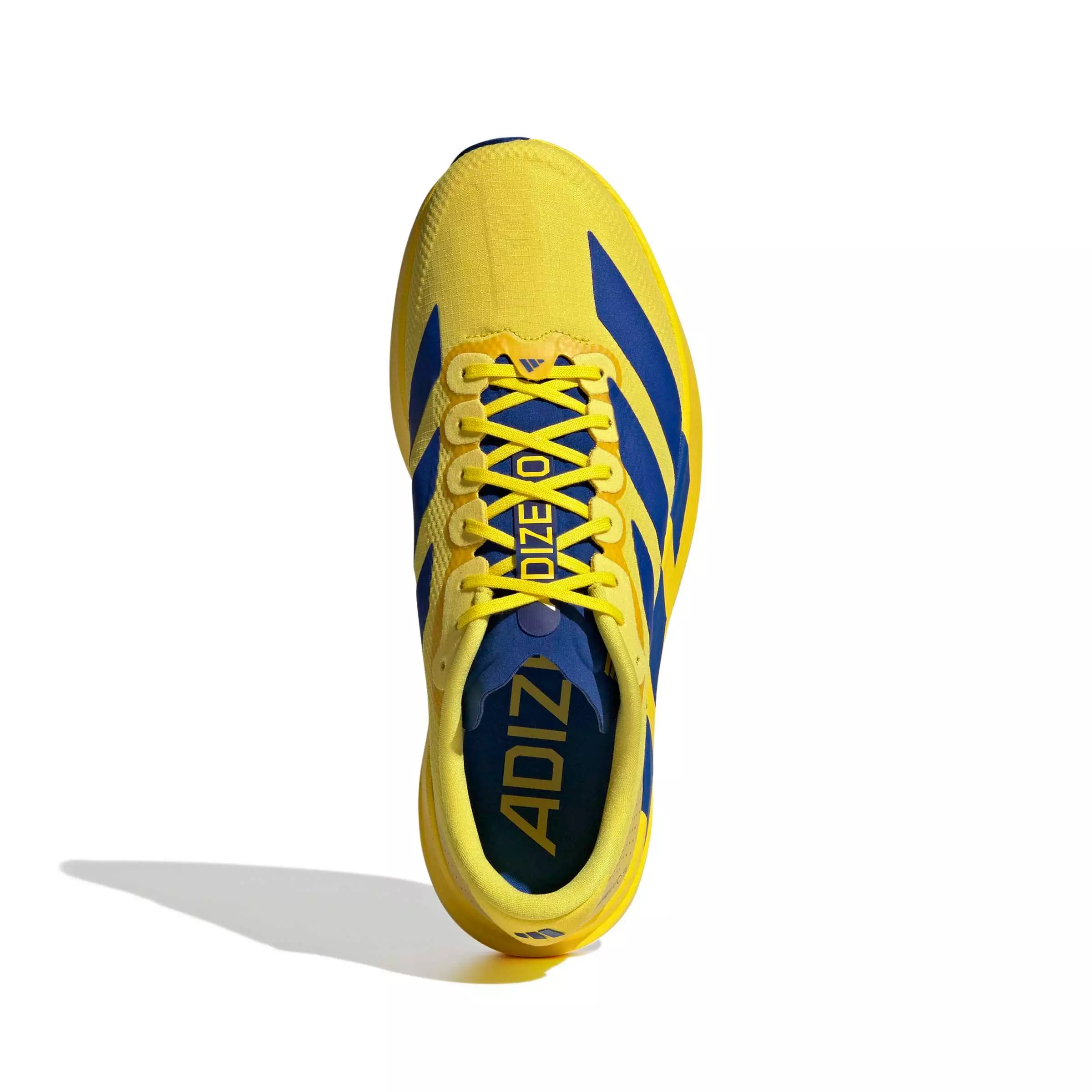 adidas Adizero EVO SL "Yellow/Team Royal Blue/Iron Metallic" Men's Running Shoe - YELLOW/ROYAL/IRON