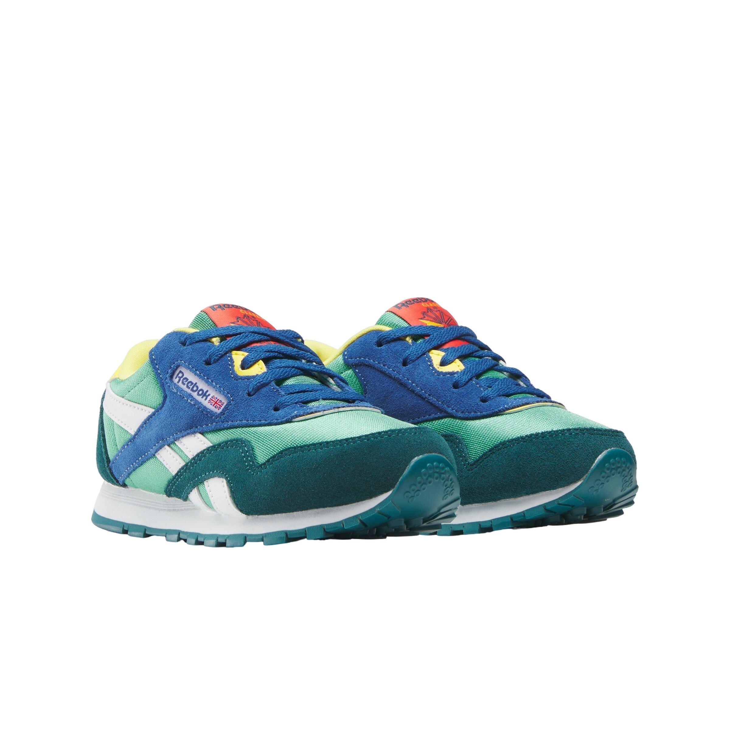 Reebok CL Nylon Preschool Boys' "Upgrade Green/Retro Teal/Twilight Blue" Shoe