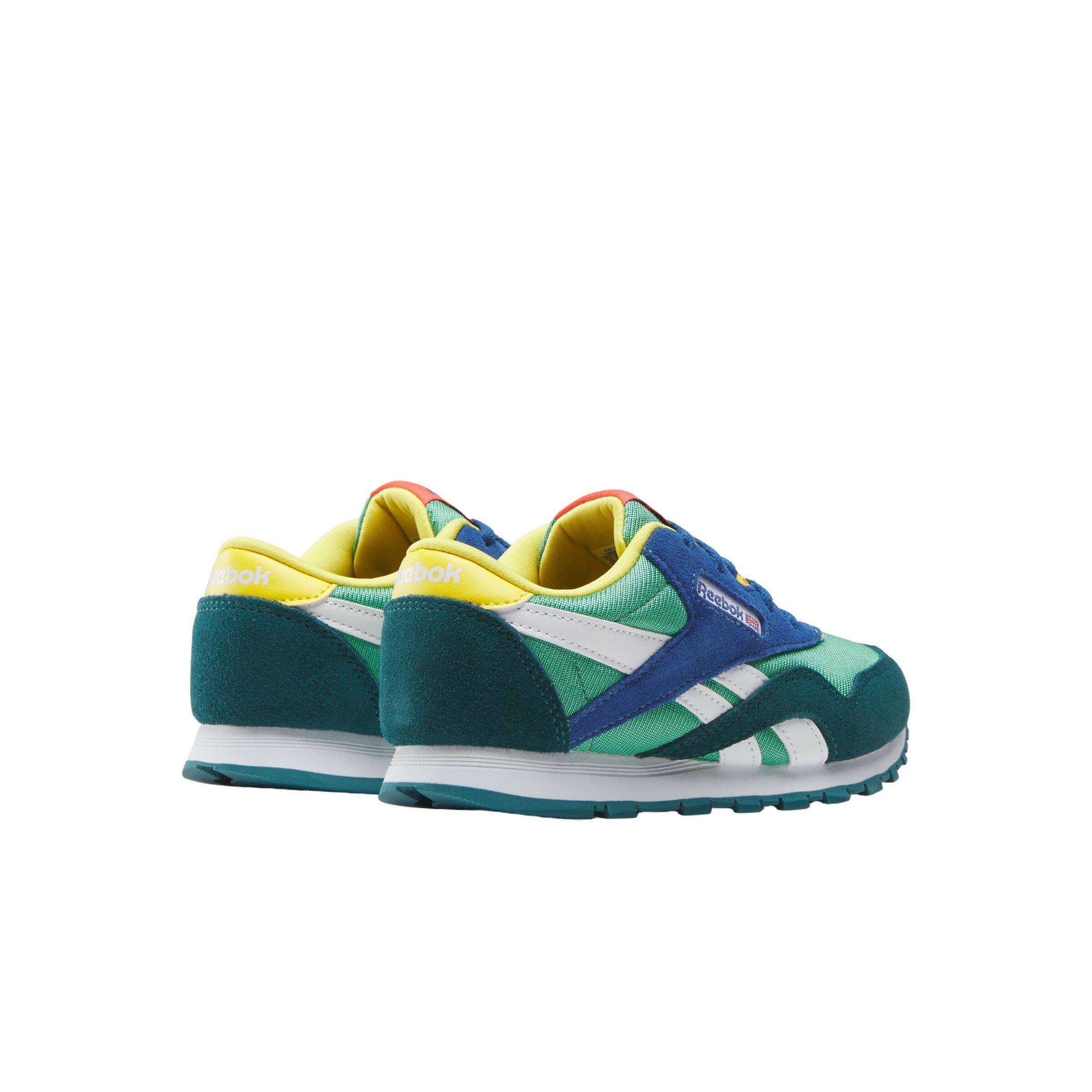 Reebok CL Nylon Preschool Boys' "Upgrade Green/Retro Teal/Twilight Blue" Shoe