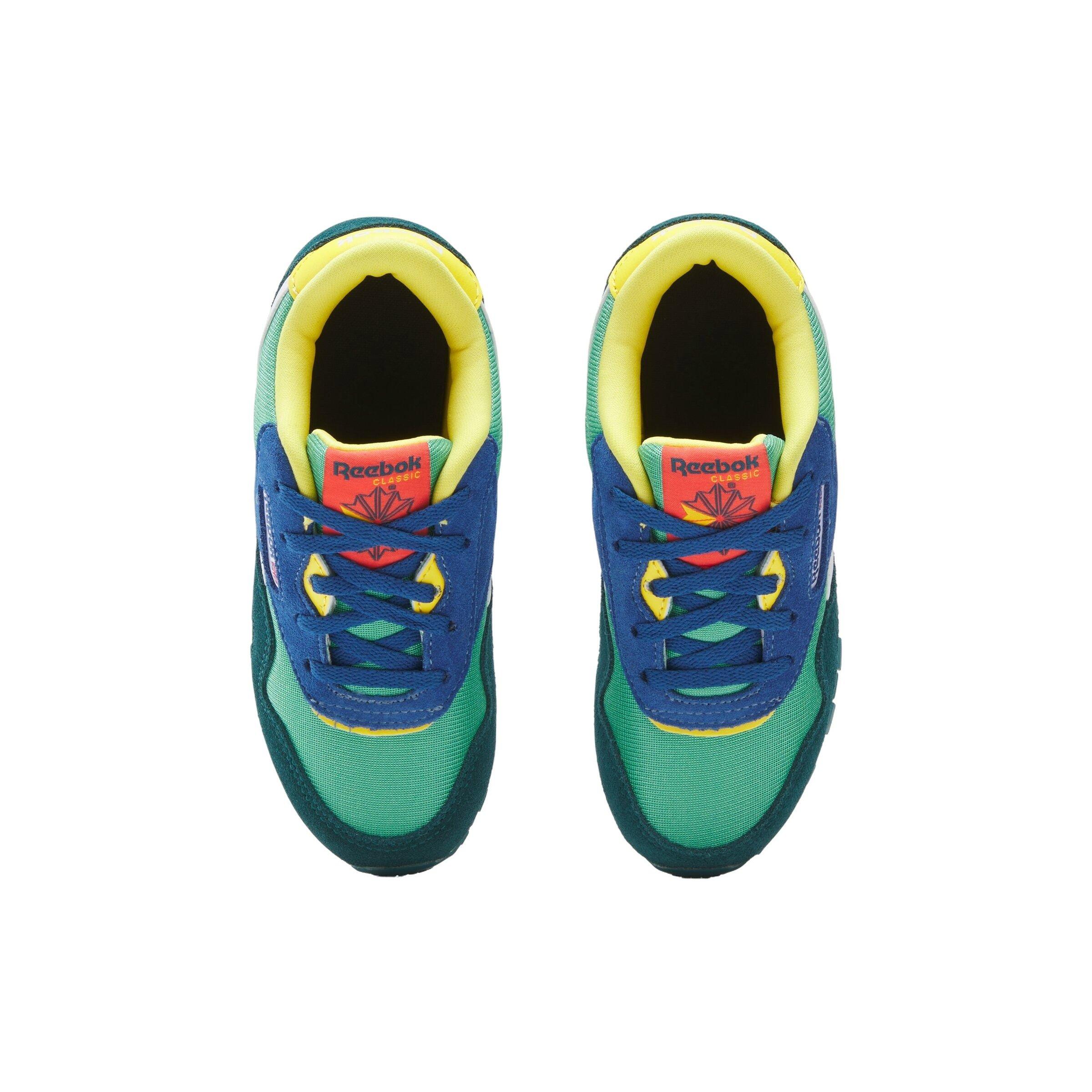 Reebok CL Nylon Preschool Boys' "Upgrade Green/Retro Teal/Twilight Blue" Shoe