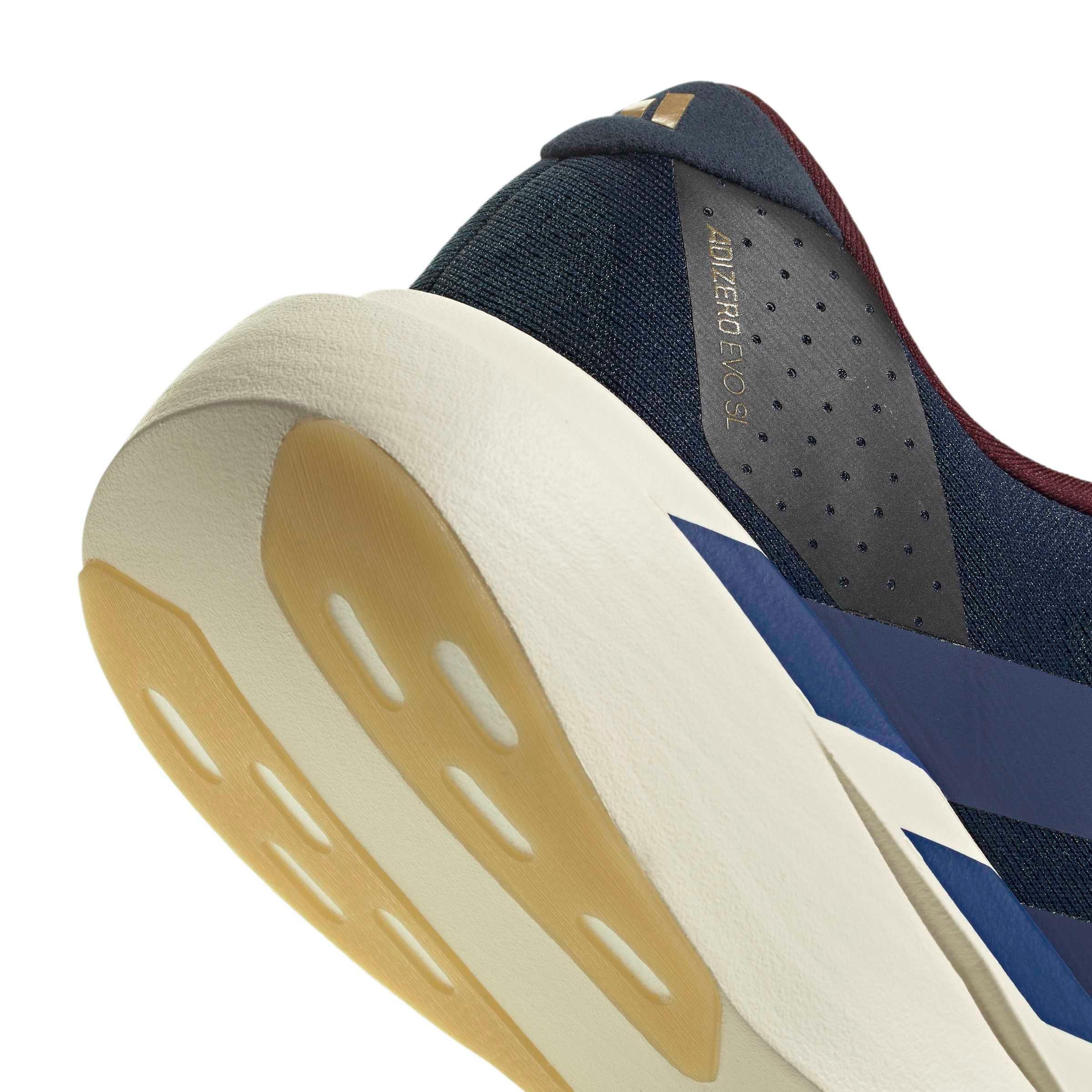 adidas Adizero EVO SL "Collegiate Navy/Muted Purple/Maroon" Men's Running Shoe - NAVY/PURPLE/MAROON Thumbnail View 8