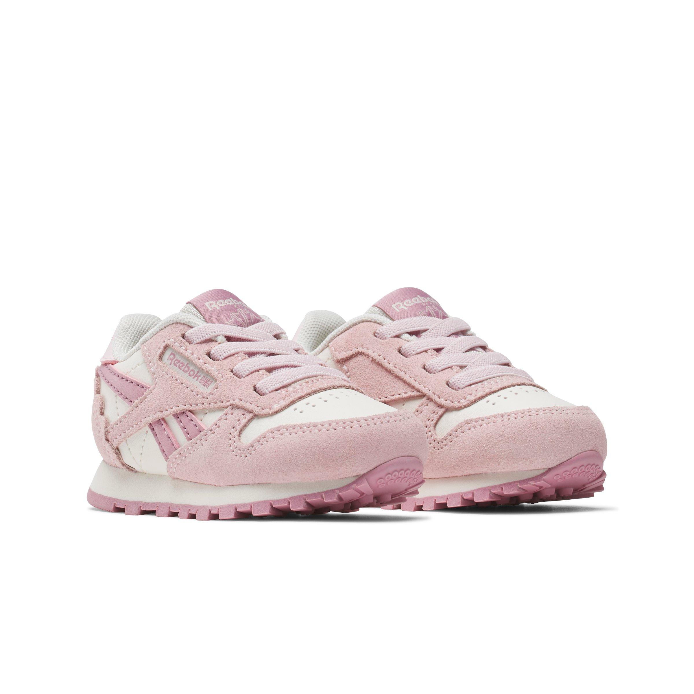 Reebok Classic Leather Infant Girls' "Pink/Pink/White" Shoe