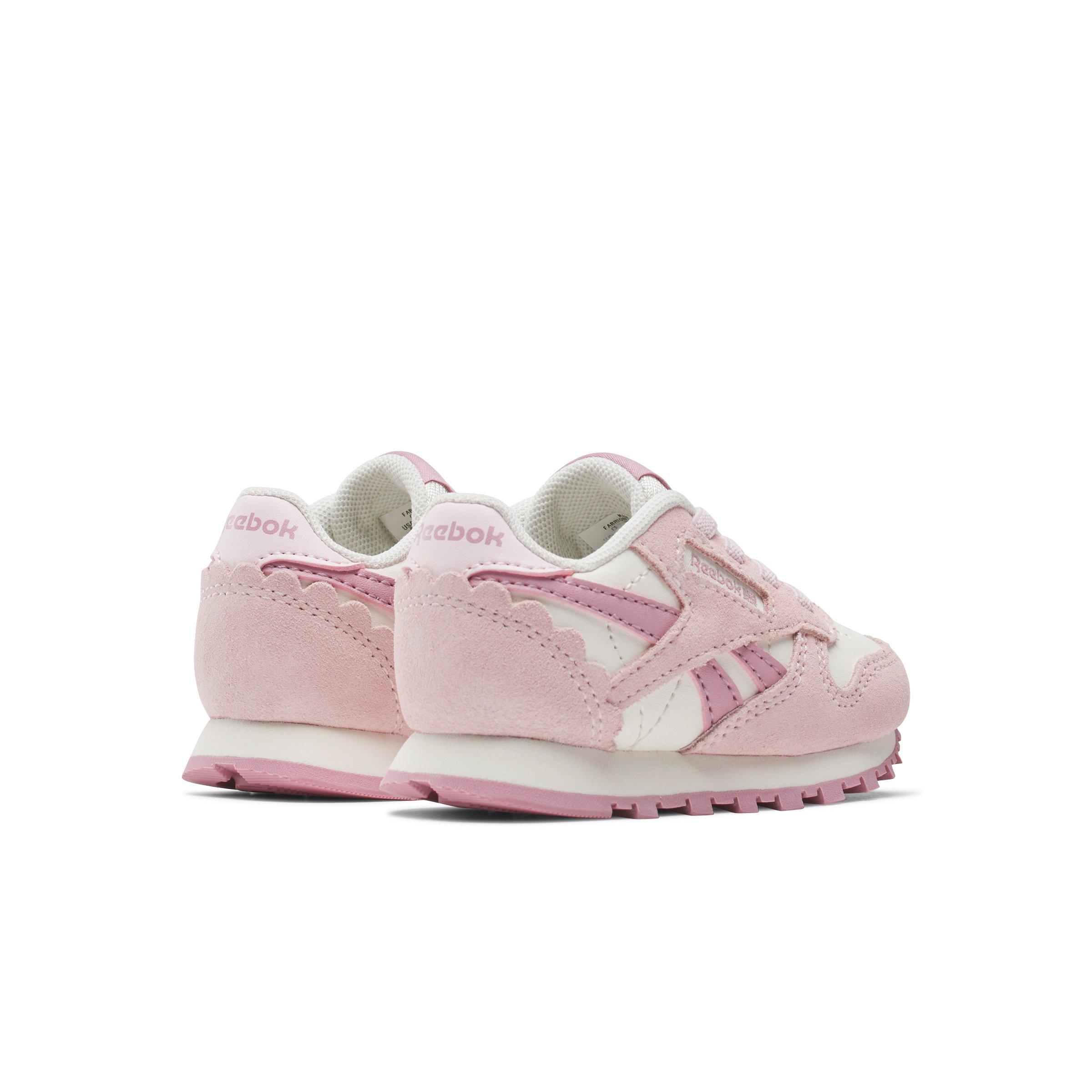 Reebok Classic Leather Infant Girls' "Pink/Pink/White" Shoe