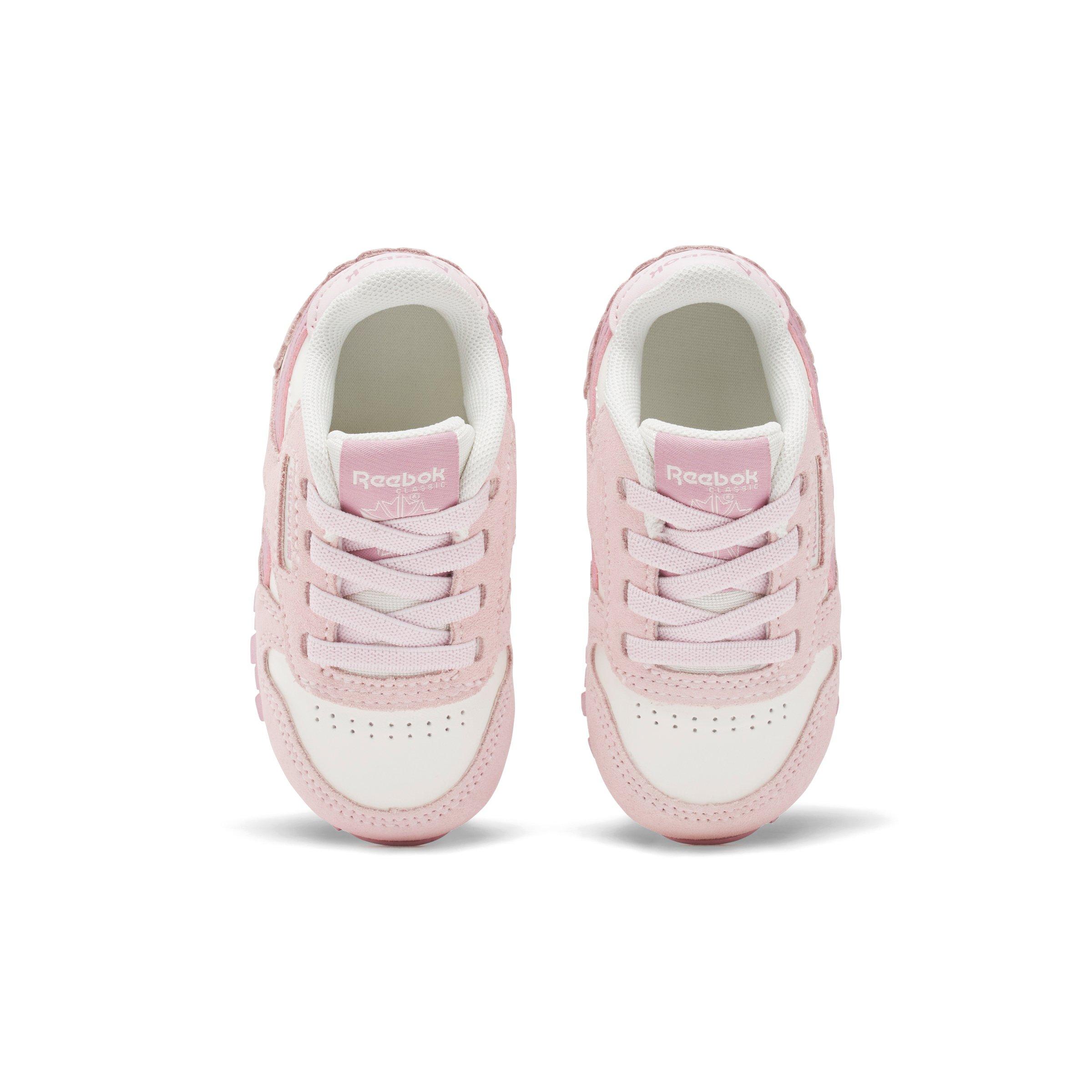 Reebok Classic Leather Infant Girls' "Pink/Pink/White" Shoe
