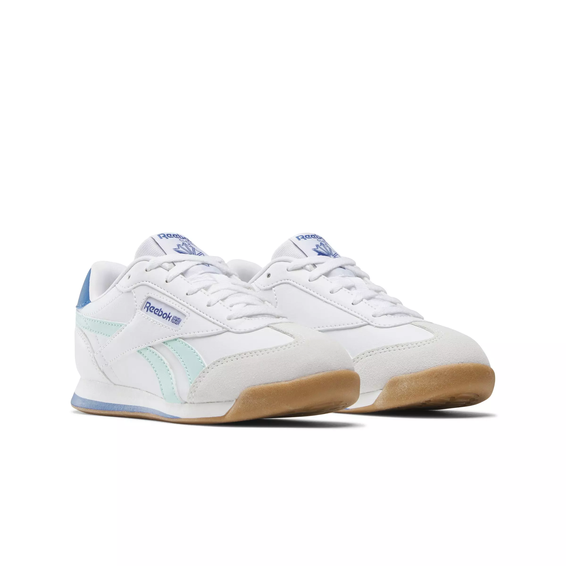 Reebok Campio XT "White/Glitch Aqua/Twilight Blue/Barely Grey" Preschool Girls' Shoe - WHITE/AQUA/BLUE/GREY