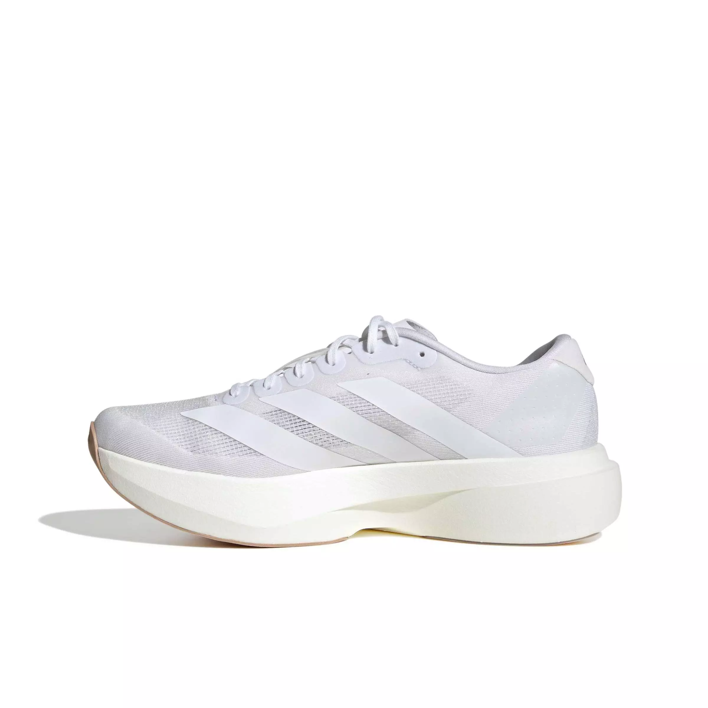 adidas Adizero EVO SL "Ftwr White/Ftwr White/Warm Sandstone" Men's Running Shoe - WHITE/WHITE/SANDSTONE