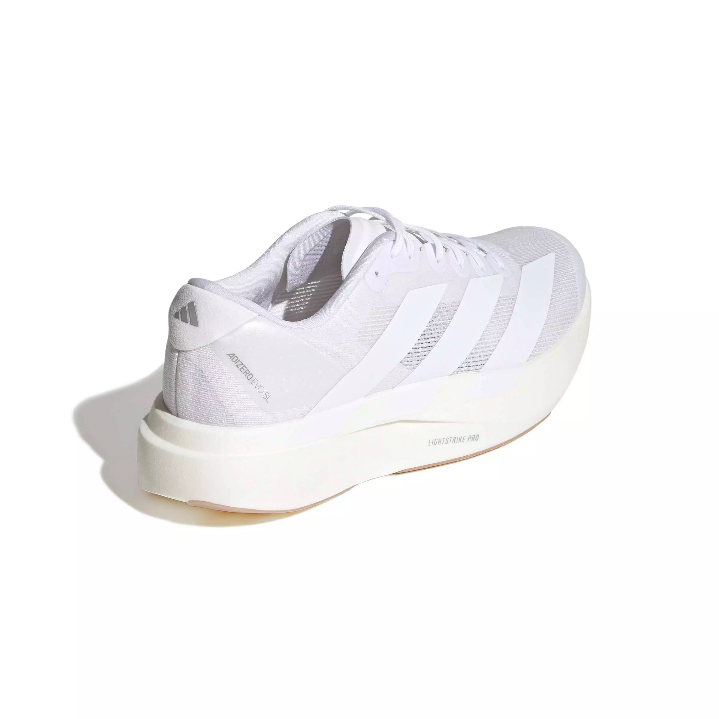 adidas Adizero EVO SL "Ftwr White/Ftwr White/Warm Sandstone" Men's Running Shoe - WHITE/WHITE/SANDSTONE