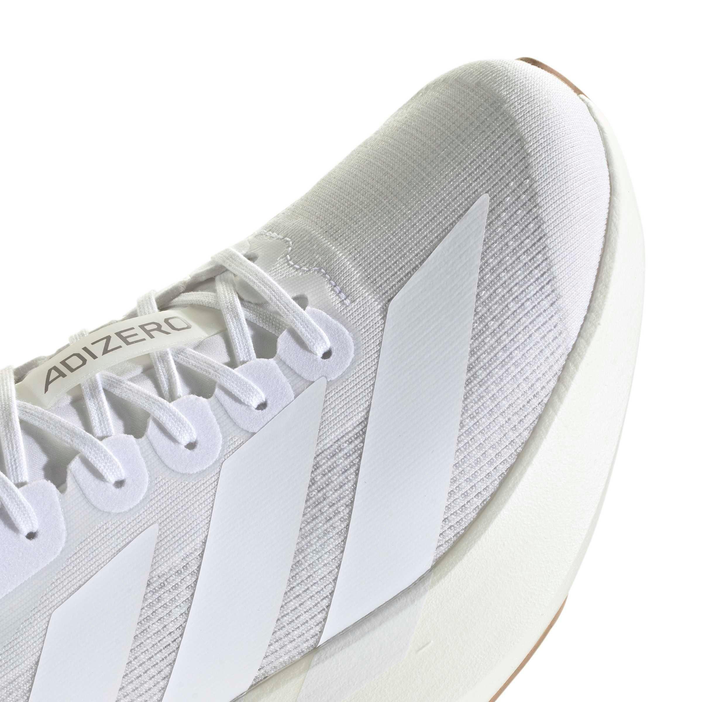 adidas Adizero EVO SL "Ftwr White/Ftwr White/Warm Sandstone" Men's Running Shoe - WHITE/WHITE/SANDSTONE Thumbnail View 8